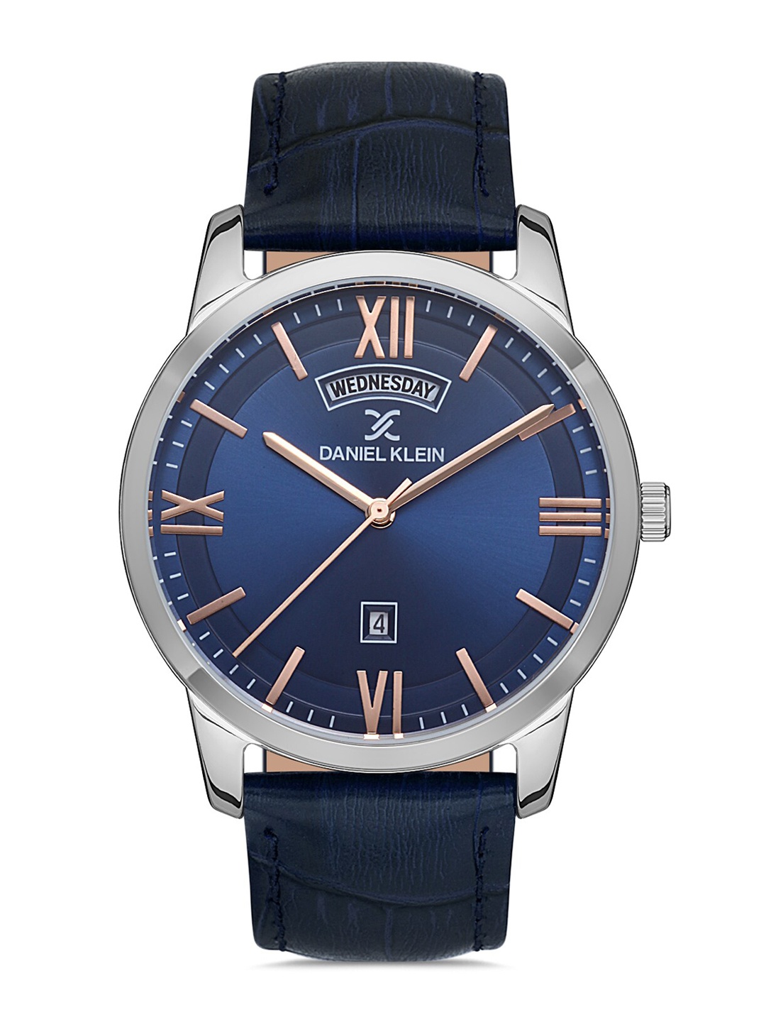 

Daniel Klein Men Leather Straps Analogue Watch DK.1.13369-2, Blue