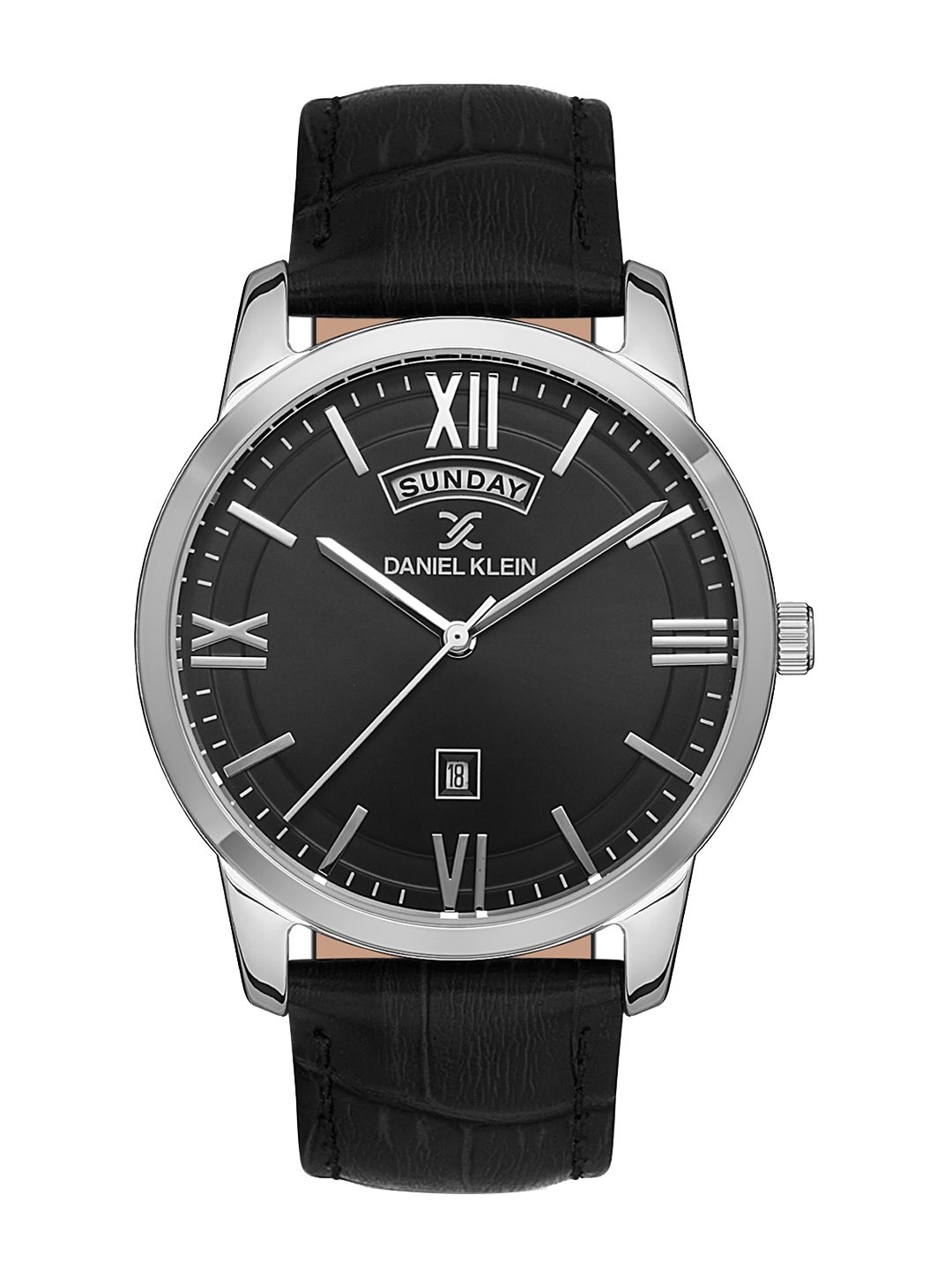 

Daniel Klein Men Leather Straps Analogue Watch DK.1.13369-1, Black