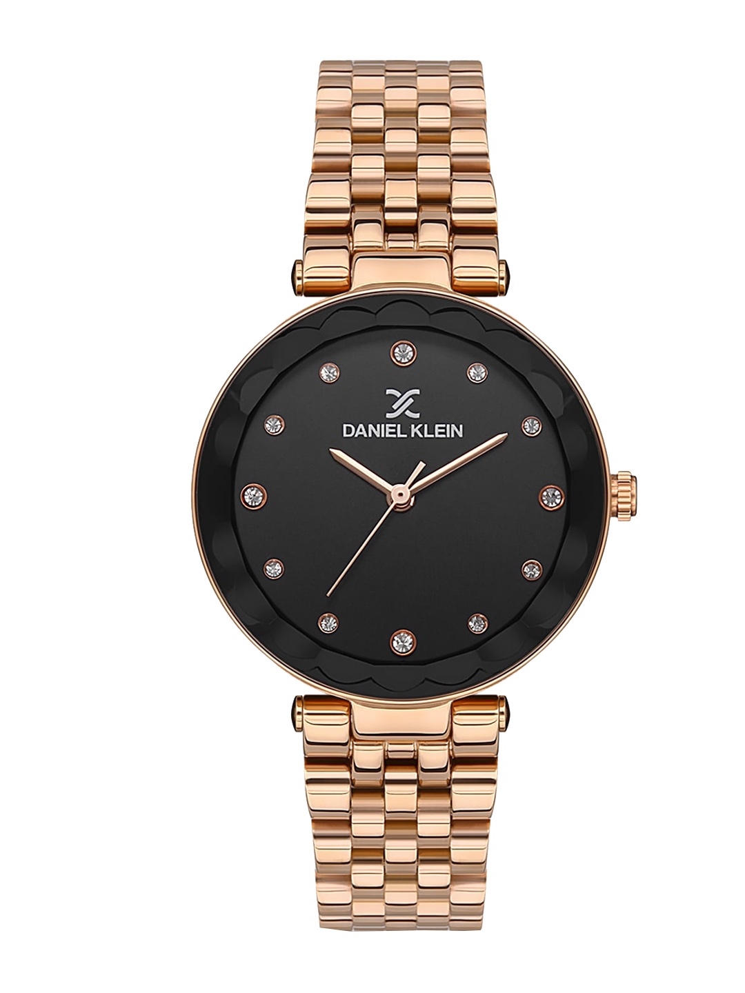 

Daniel Klein Women Embellished Dial & Bracelet Style Straps Analogue Watch DK.1.13332-6, Black