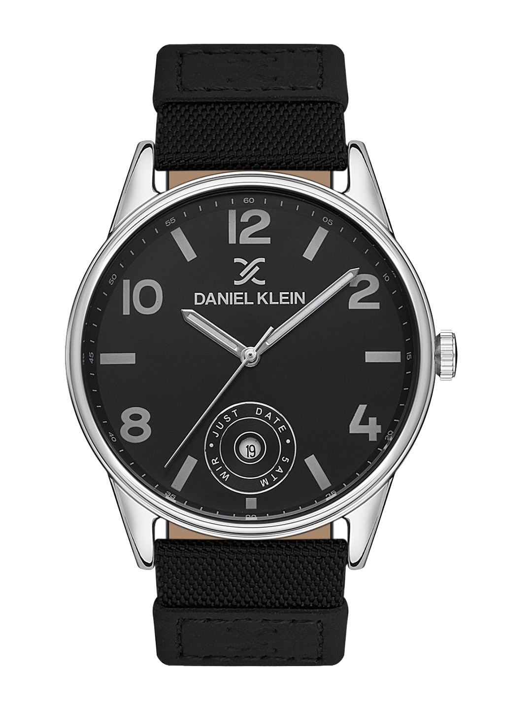 

Daniel Klein Men Textured Round Bracelet Style Straps Analogue Watch DK.1.13380-1, Black