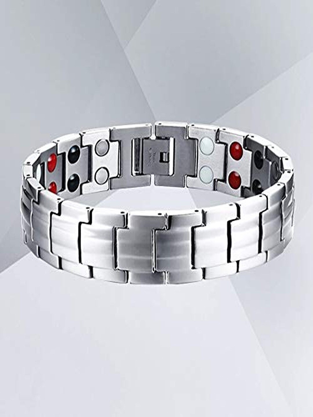 

UNIVERSITY TRENDZ Men Silver-Plated Link Bracelet