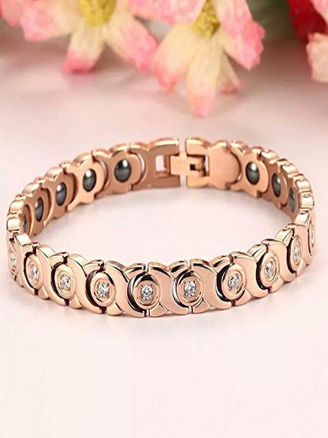 

UNIVERSITY TRENDZ Rose Gold-Plated Link Bracelet