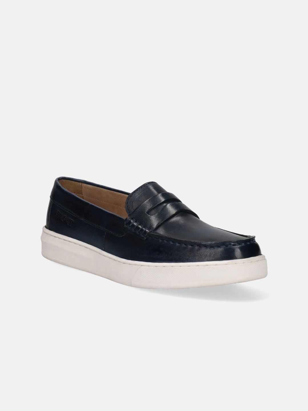

BAGATT Jola Women Leather Comfort Insole Penny Loafers, Navy blue