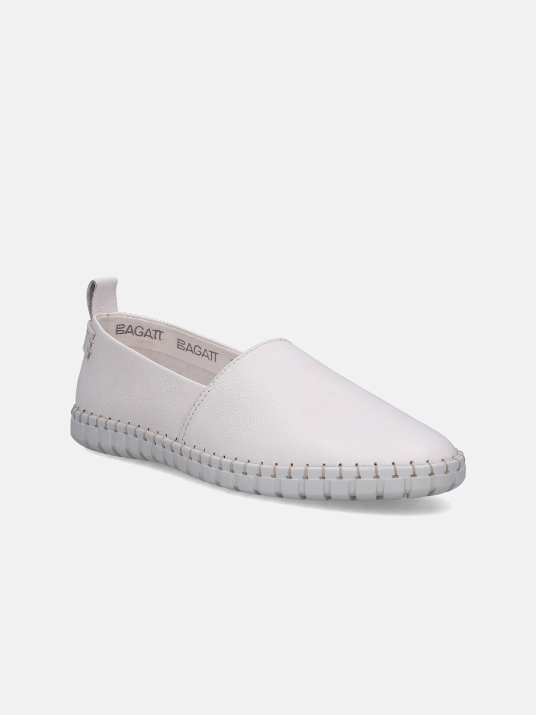 

BAGATT Bali Women Leather Slip On Sneakers, White