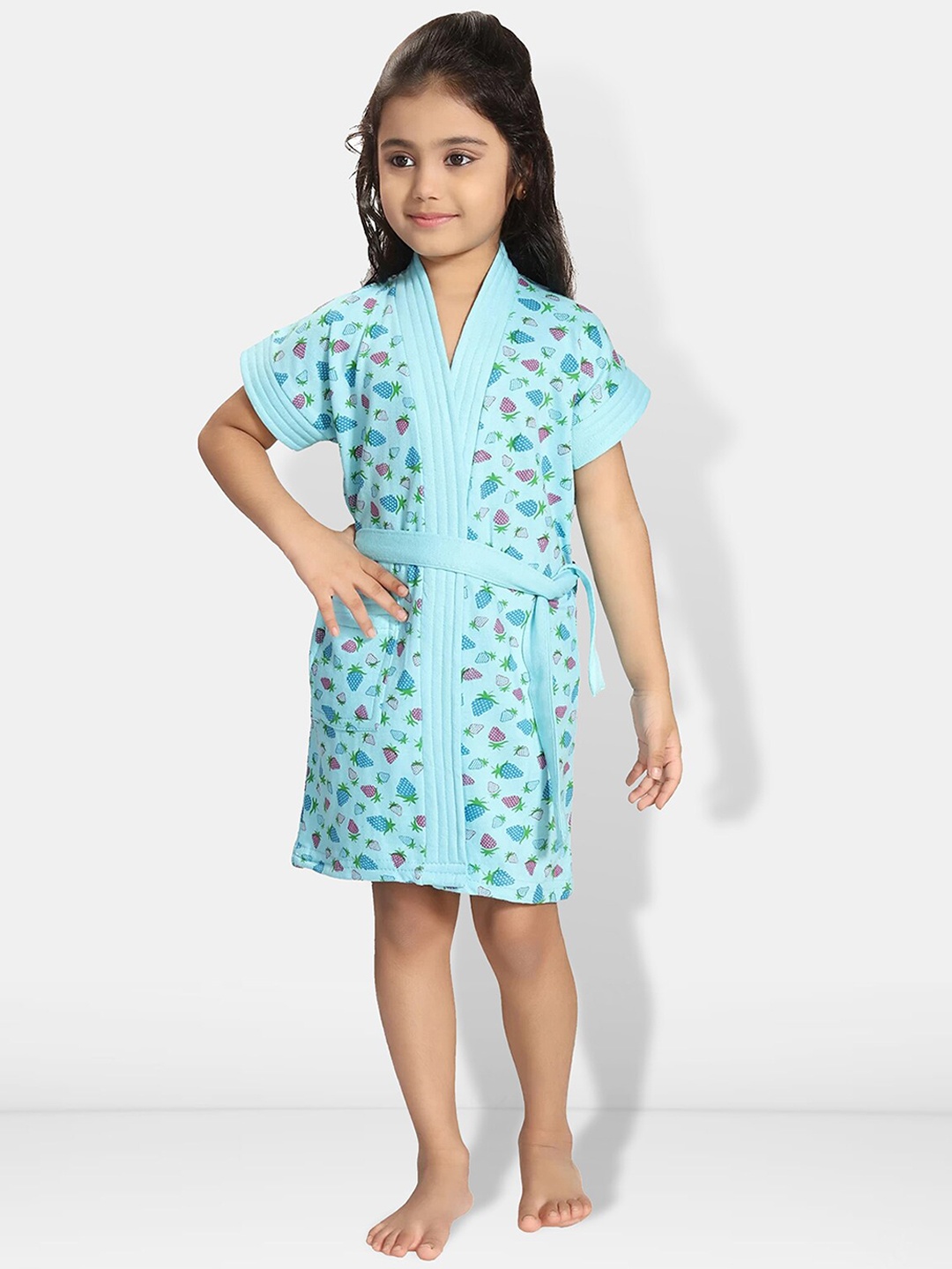 

Be You Girls Printed Bath Robe, Blue