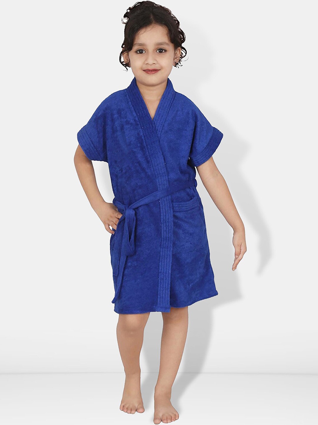 

Be You Kids Terry Cotton Water Absorbent Bath Robe With Belt, Blue
