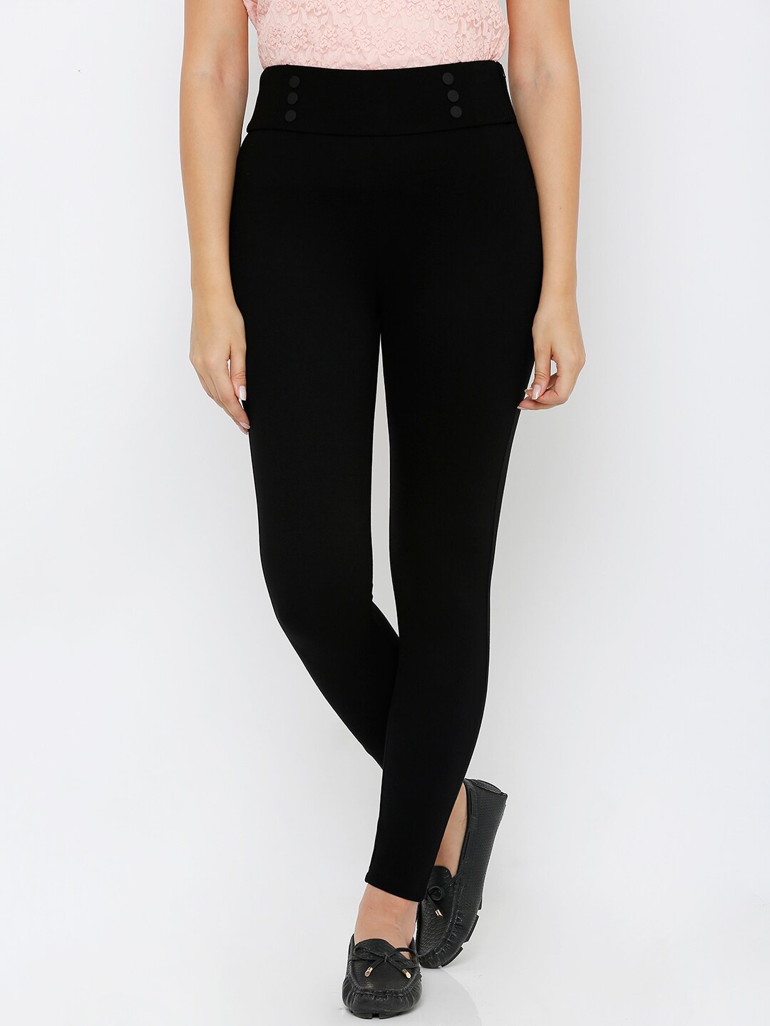 

Kraus Jeans Women Skinny Fit Treggings, Black