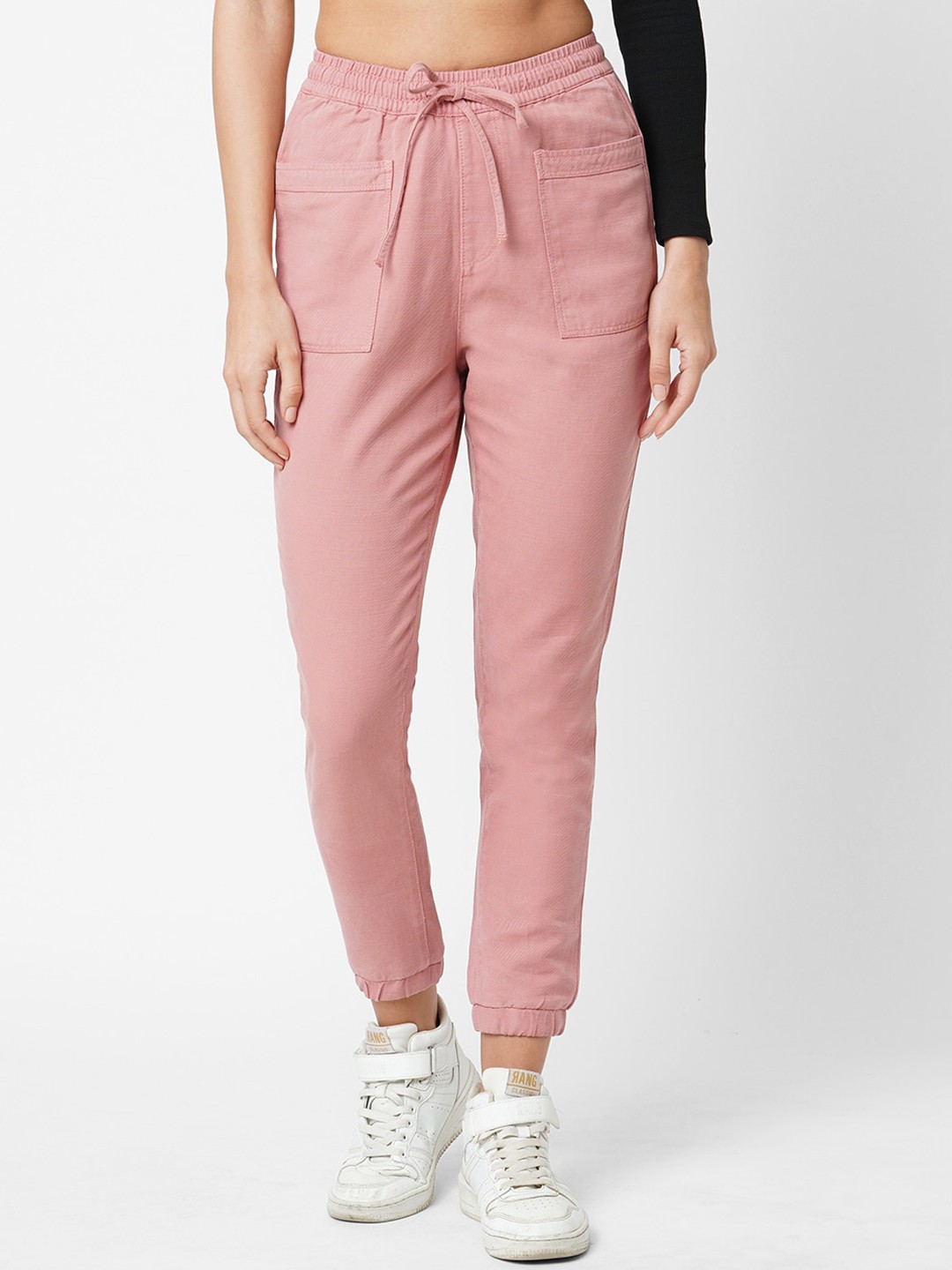 

Kraus Jeans Women Loose Fit High-Rise Joggers, Pink