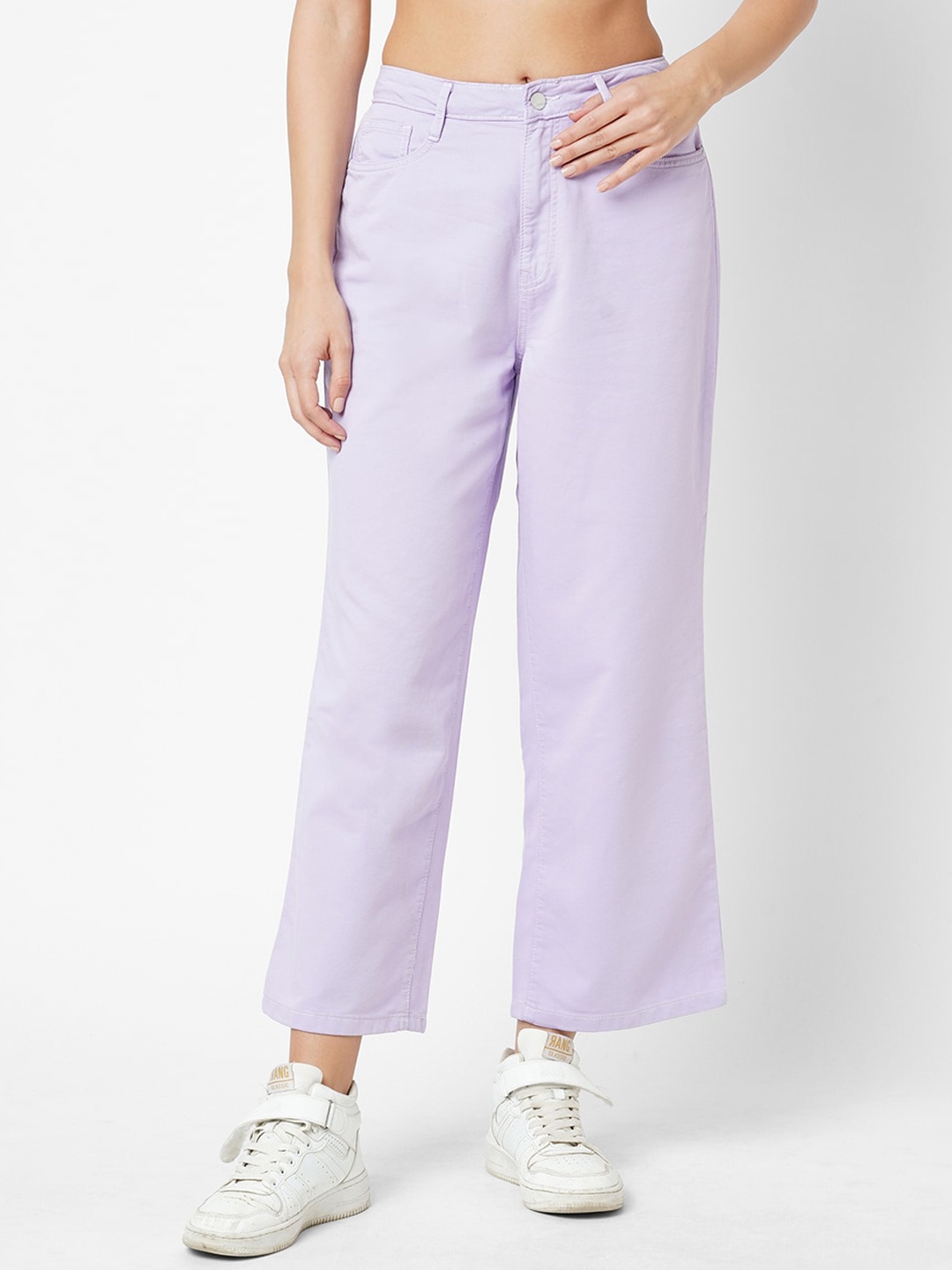 

Kraus Jeans Women Colored High-Rise Wide Leg Jeans, Purple