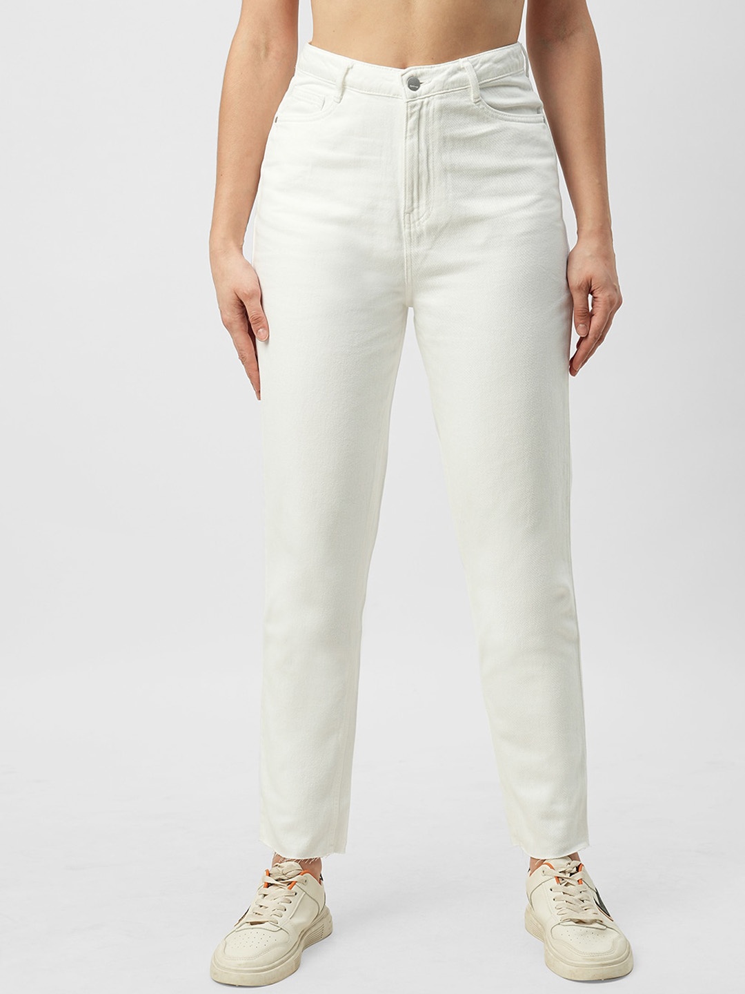 

Kraus Jeans Women Mom-Fit High-Rise Jeans, White