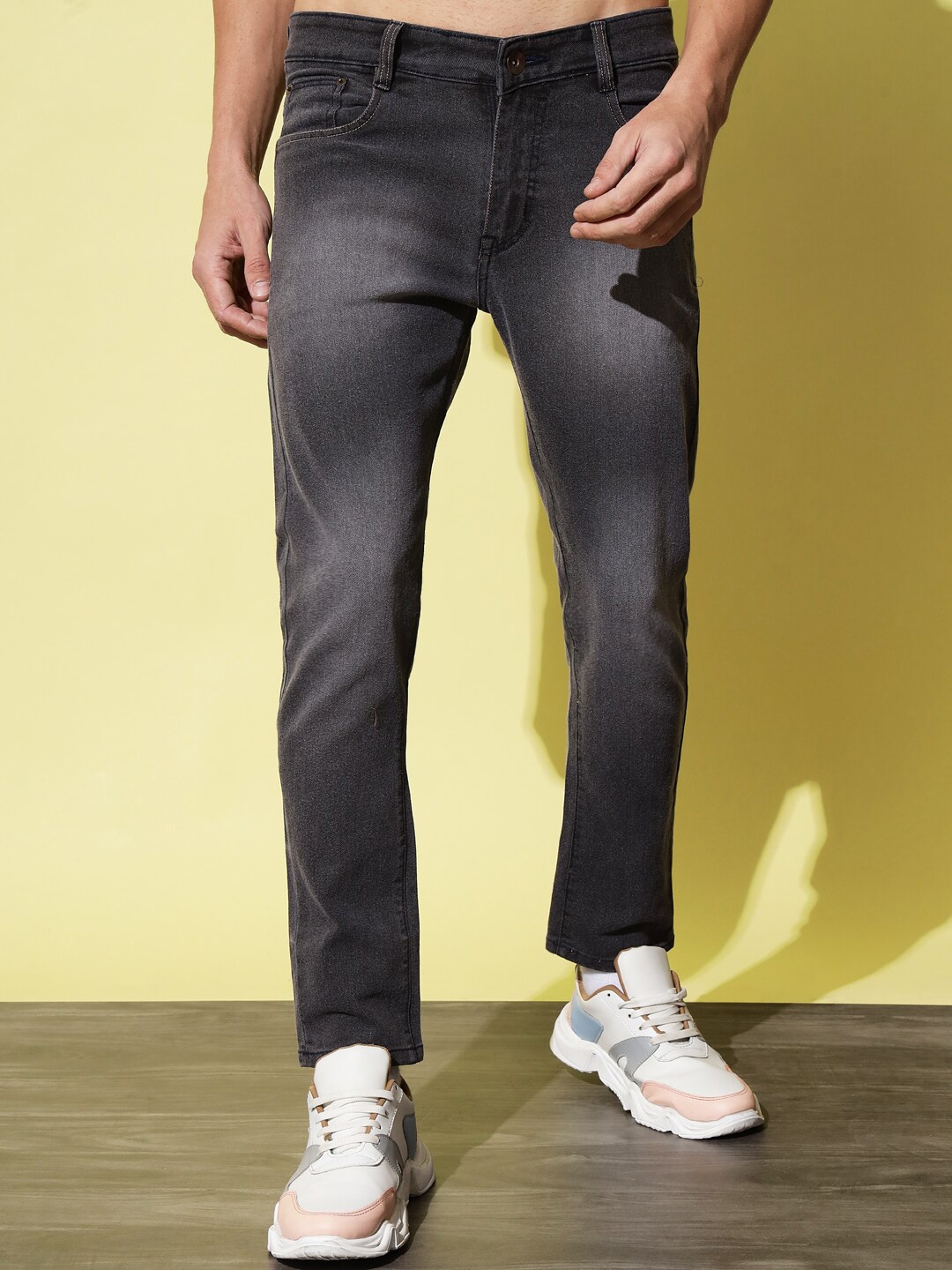 

UNITED DENIM Men Mid Rise Slim Fit Heavy Fade Stretchable Cotton Jeans, Grey