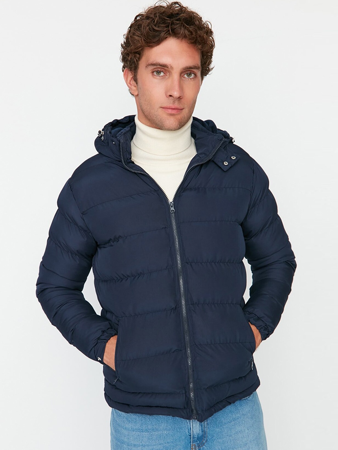 

Trendyol Hooded Puffer Jacket, Navy blue