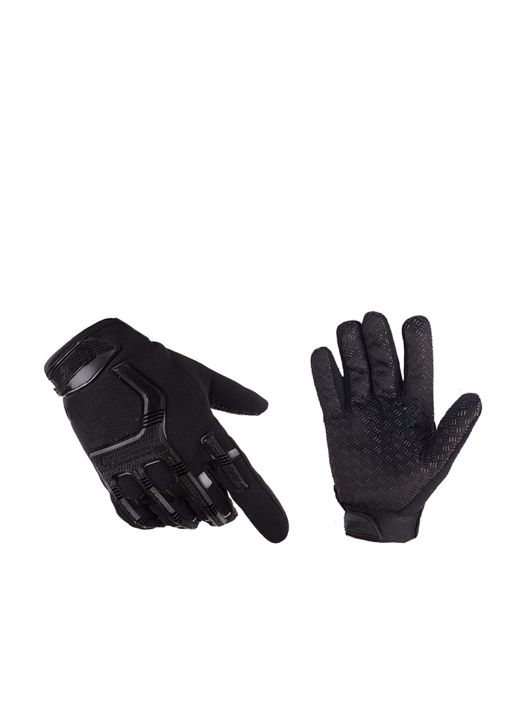 

Alexvyan Textured Anti-Skid Snuggly-Fit Full Finger Sports Gloves, Black