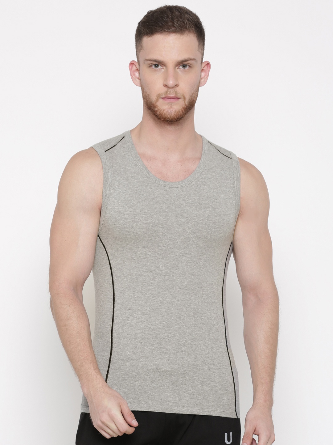 

Jack & Jones Grey Melange Innerwear Vest 1955221011
