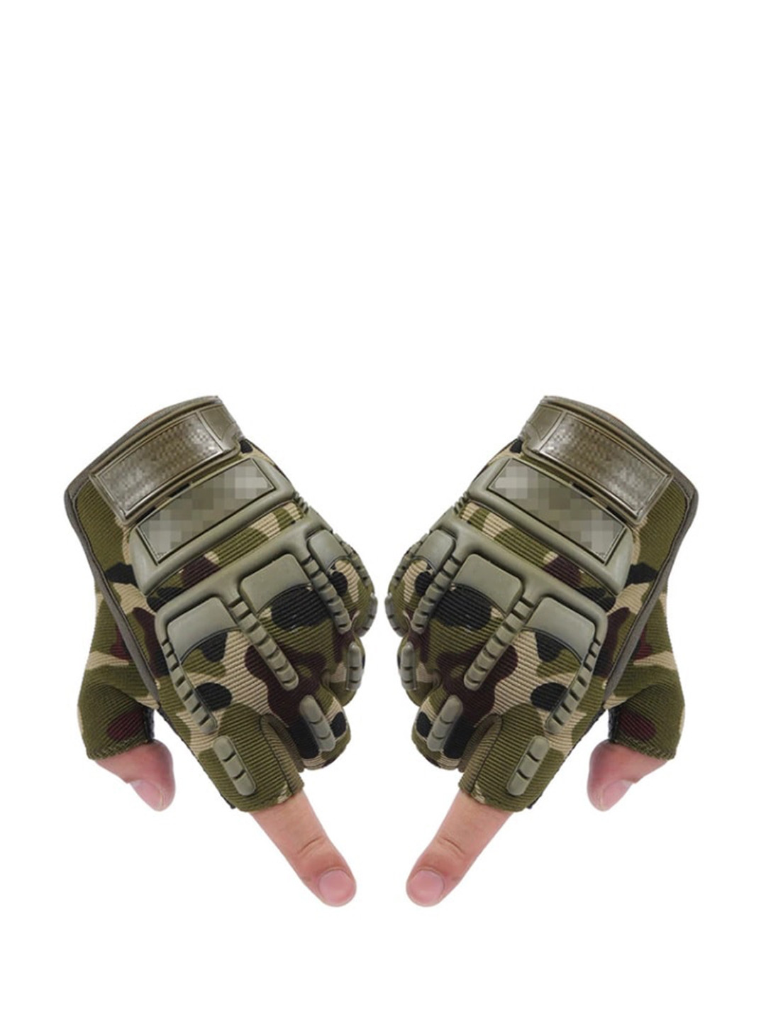 

Alexvyan Printed Anti-Skid Snuggly-Fit Half Finger Sports Gloves, Green