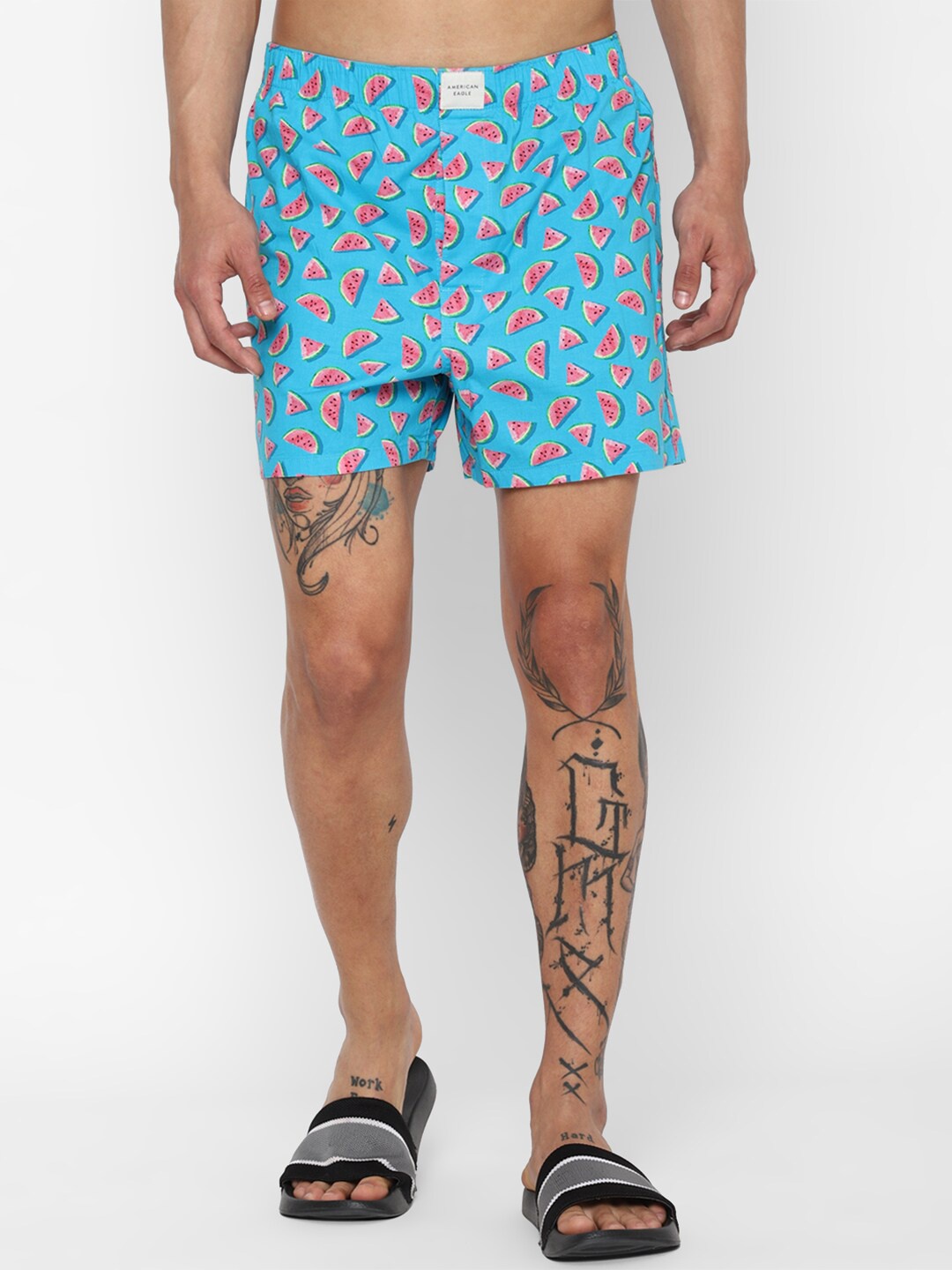 

AMERICAN EAGLE OUTFITTERS Men Printed Inner Elastic Boxers, Blue