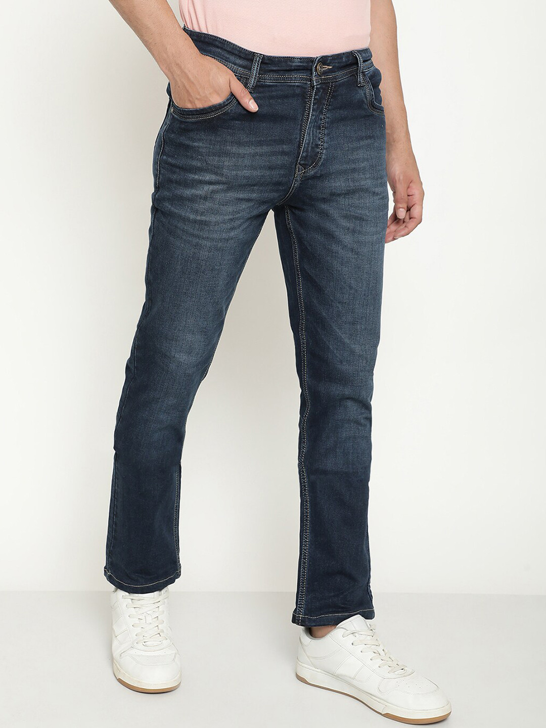 

Octave Men Mid-Rise Dark Shade Stretchable Jeans, Navy blue