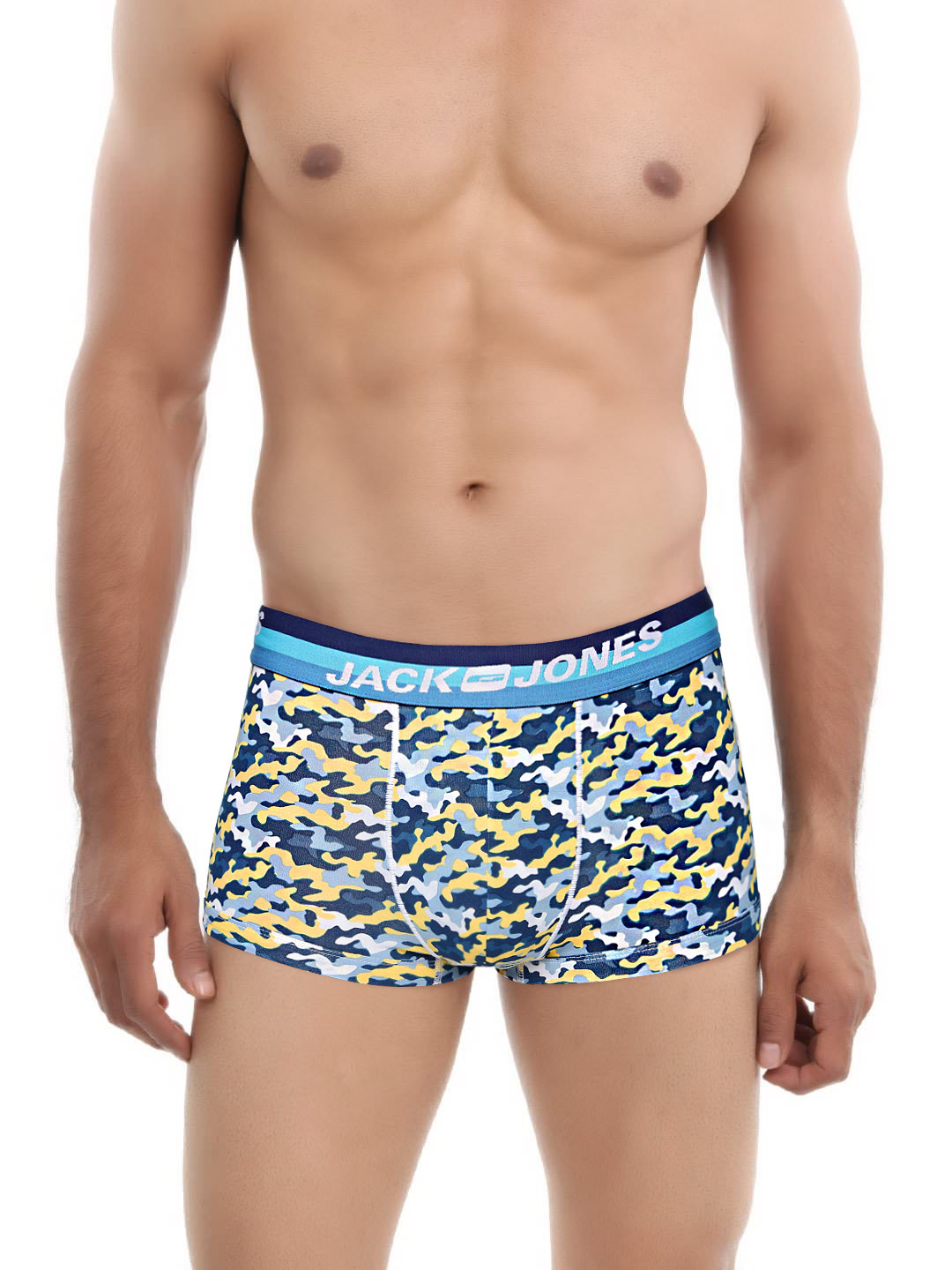

Jack & Jones Yellow & Blue Printed SUNNY CAMOU BRAZILIAN Trunks 1955210001