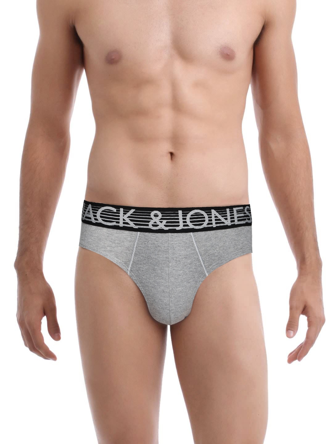 

Jack & Jones Men Grey Melange LYK Briefs 1955179011