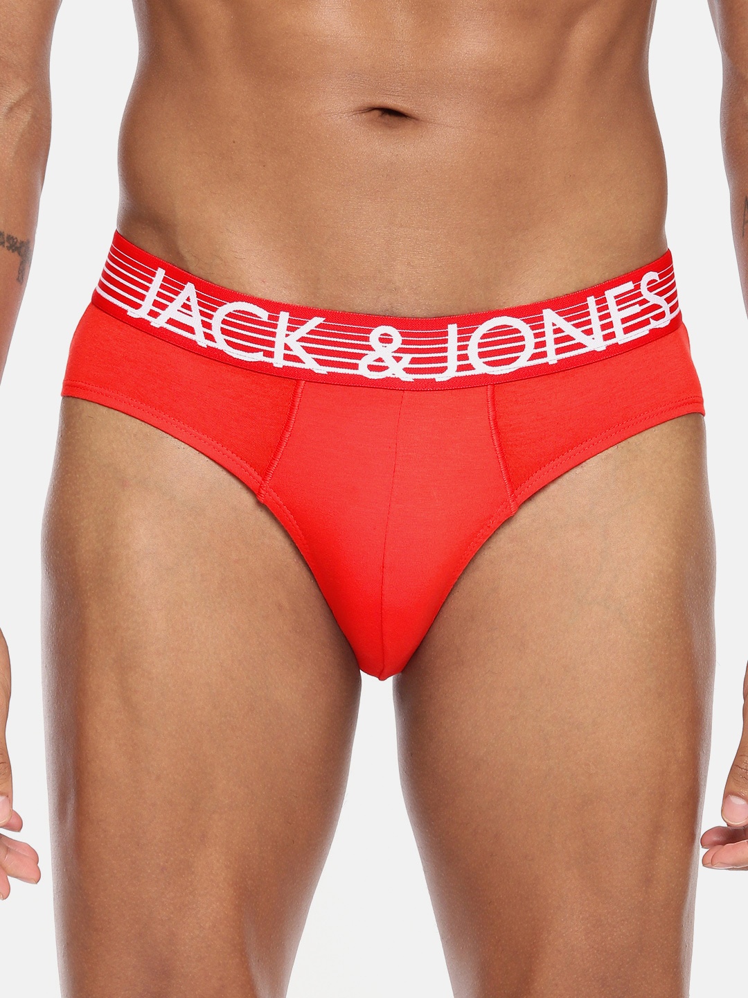 

Jack & Jones Men Red Solid Briefs 1955179021
