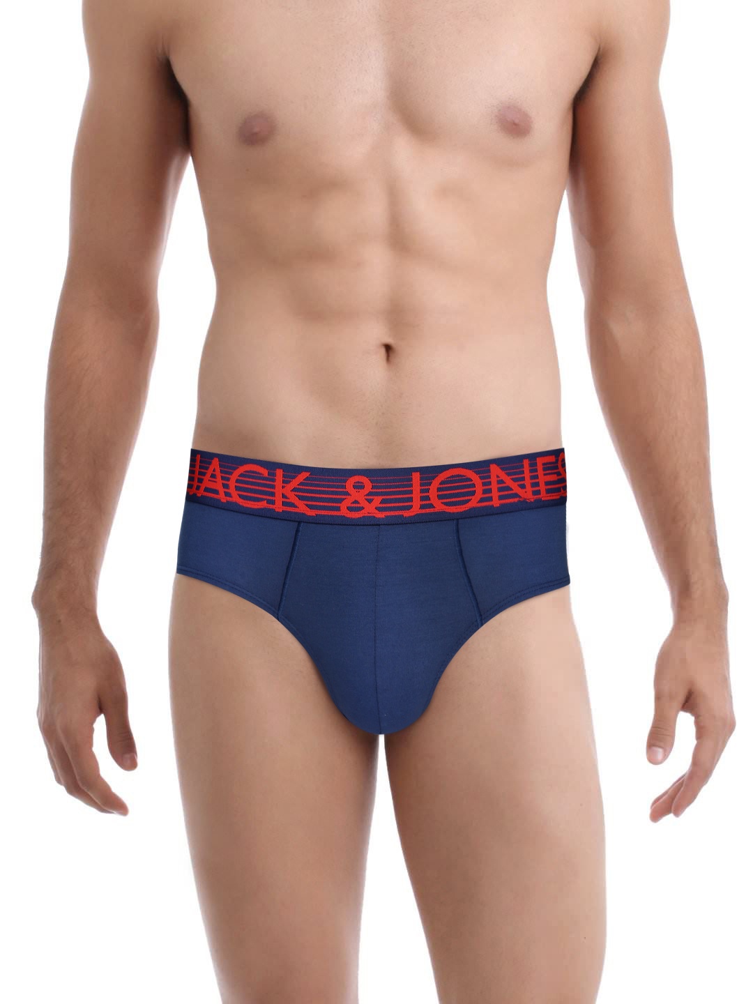 

Jack & Jones Men Navy Blue LYK Briefs 1955179001