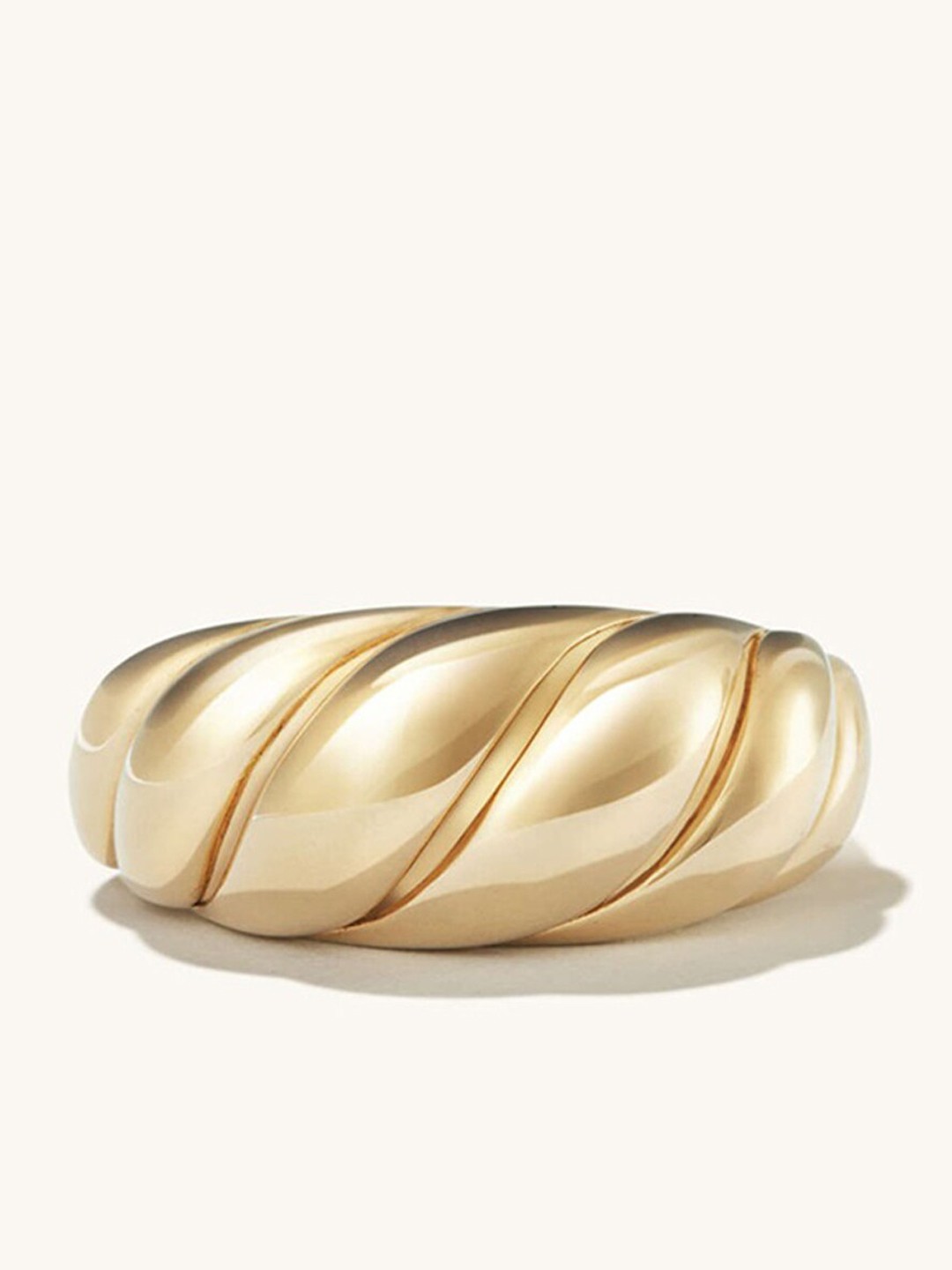 

PALMONAS 18K Gold-Plated Rope Twisted Finger Ring