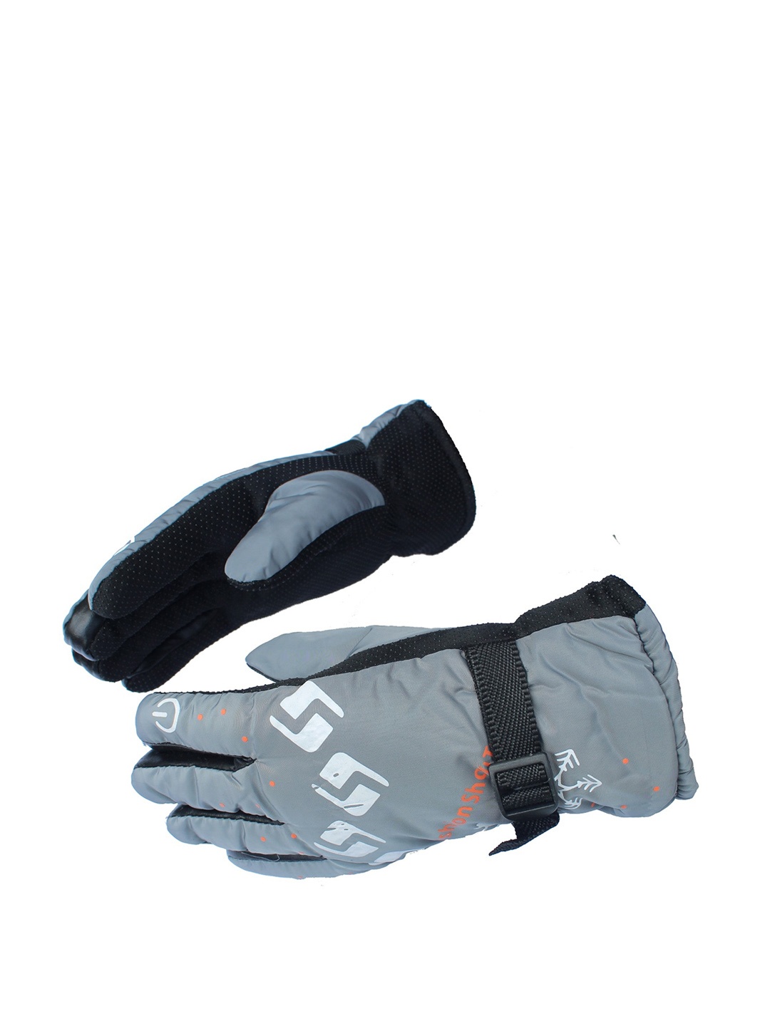 

Alexvyan Men Printed Windproof Thermal Warm Winter Gloves, Grey