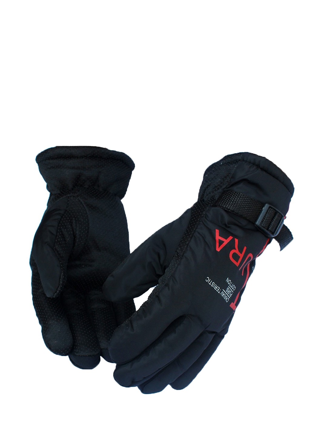 

Alexvyan Men Printed Windproof Thermal Warm Winter Gloves, Black