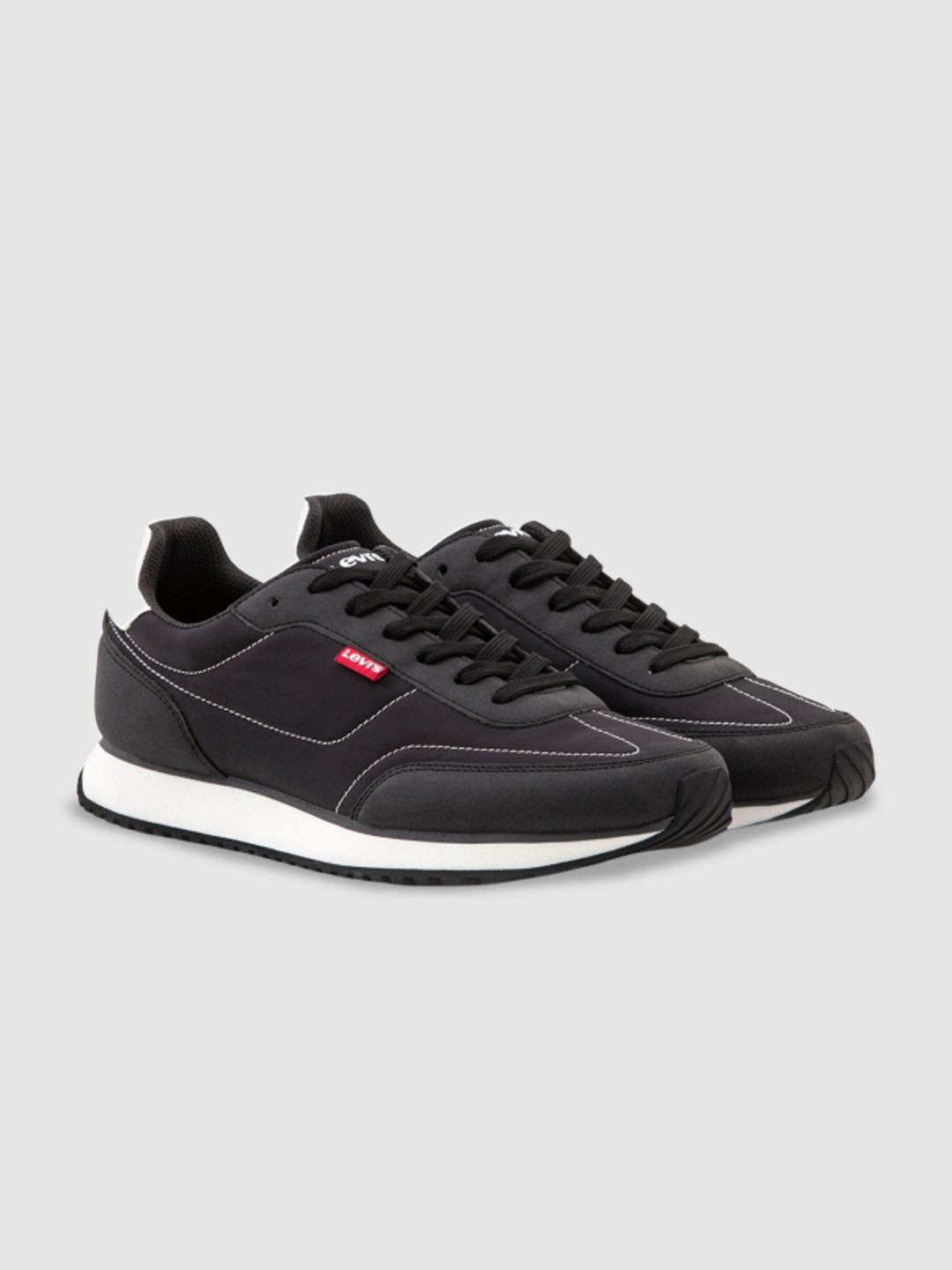 

Levis Men Brand Logo Suede Sneakers, Black