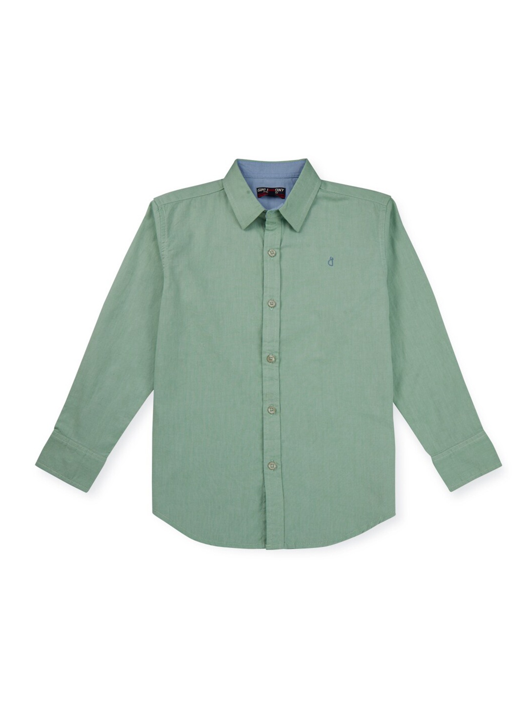 

Gini and Jony Boys Spread Collar Long Sleeves Cotton Casual Shirt, Green