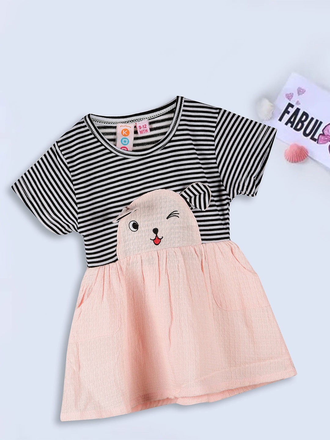 

Kids On Board Infant Girls Striped Fit & Flare Dress, Pink