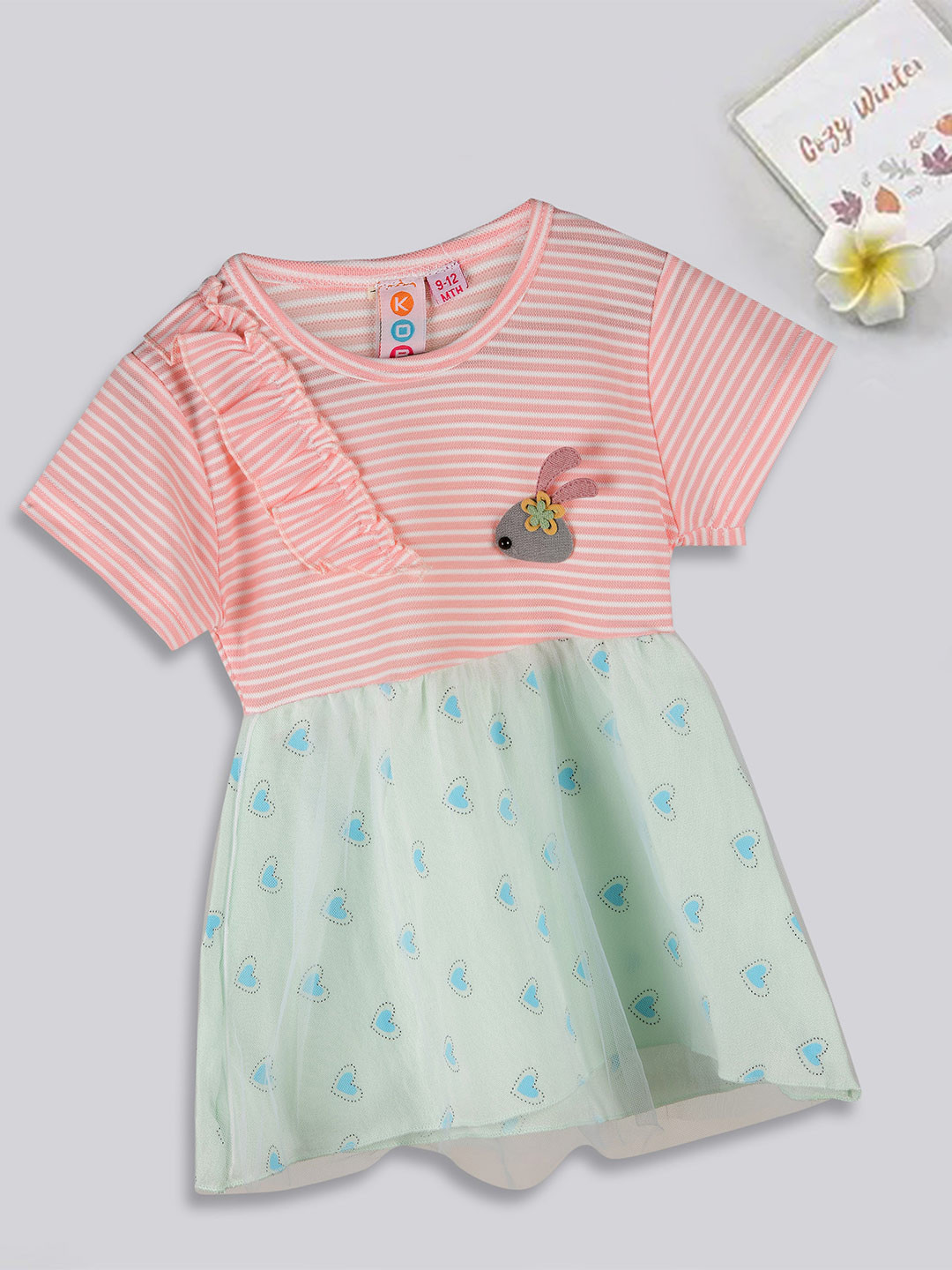 

Kids On Board Infant Girls Striped A-Line Dress, Pink