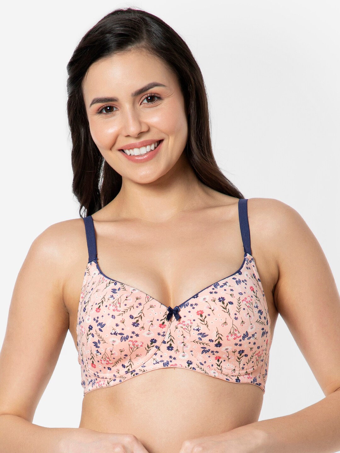 

Amante Printed Padded Wirefree Comfort Dream T-shirt Bra - BRA91901, Pink