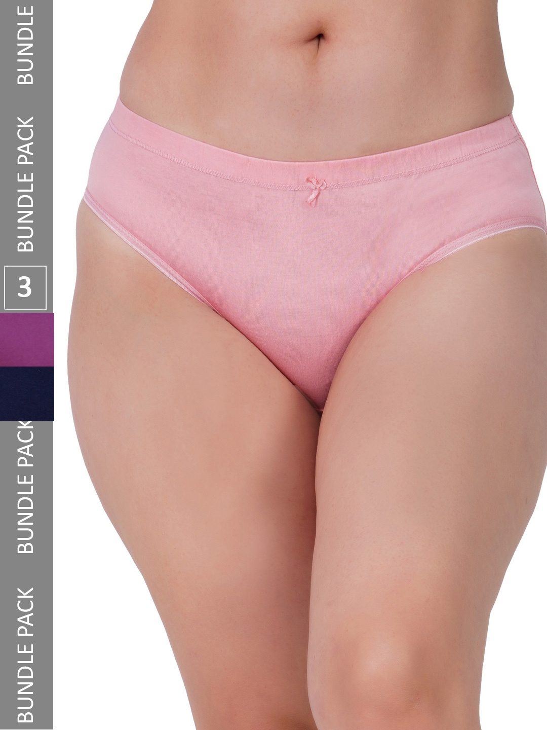 

LADYLAND Women Pack Of 3 Assorted Cotton Hipster Briefs