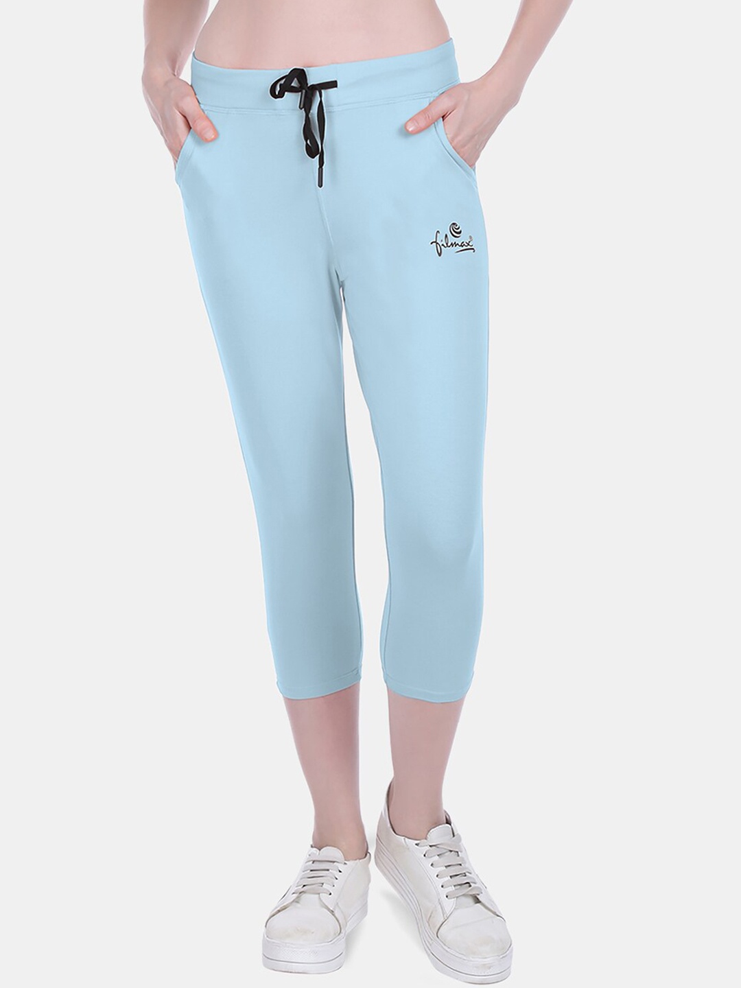 

FILMAX ORIGINALS Women Slim-Fit High-Rise Capris, Blue