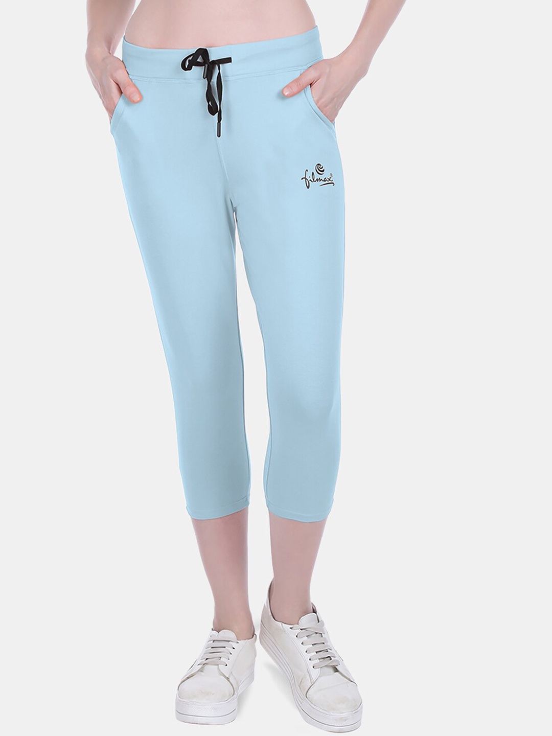 

FILMAX ORIGINALS Women Slim-Fit High-Rise Capris, Blue