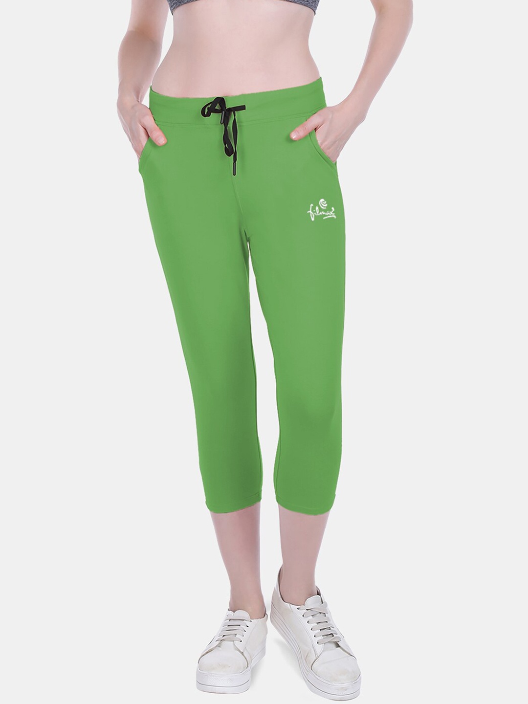 

FILMAX ORIGINALS Women High-Rise Slim-Fit Capris, Green