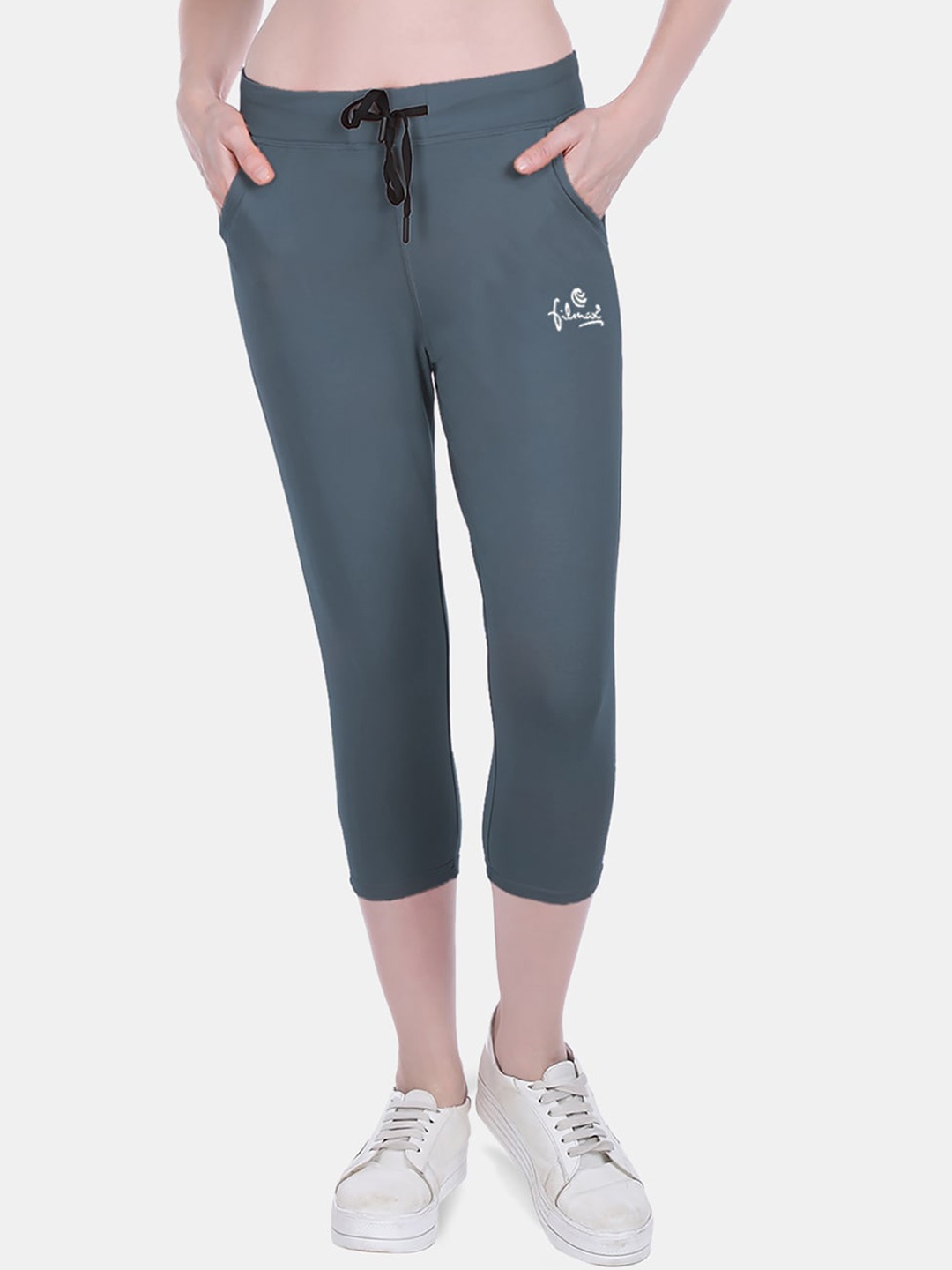 

FILMAX ORIGINALS Women High-Rise Slim-Fit Capris, Grey