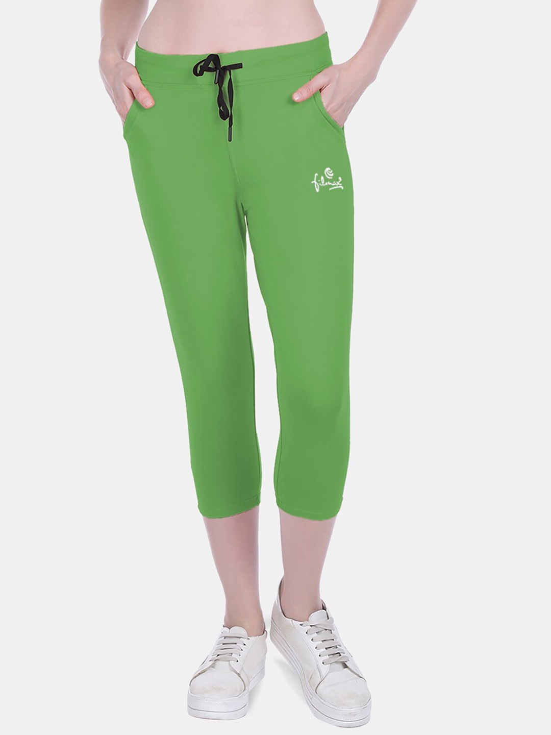 

FILMAX ORIGINALS Women High-Rise Slim-Fit Capris, Green