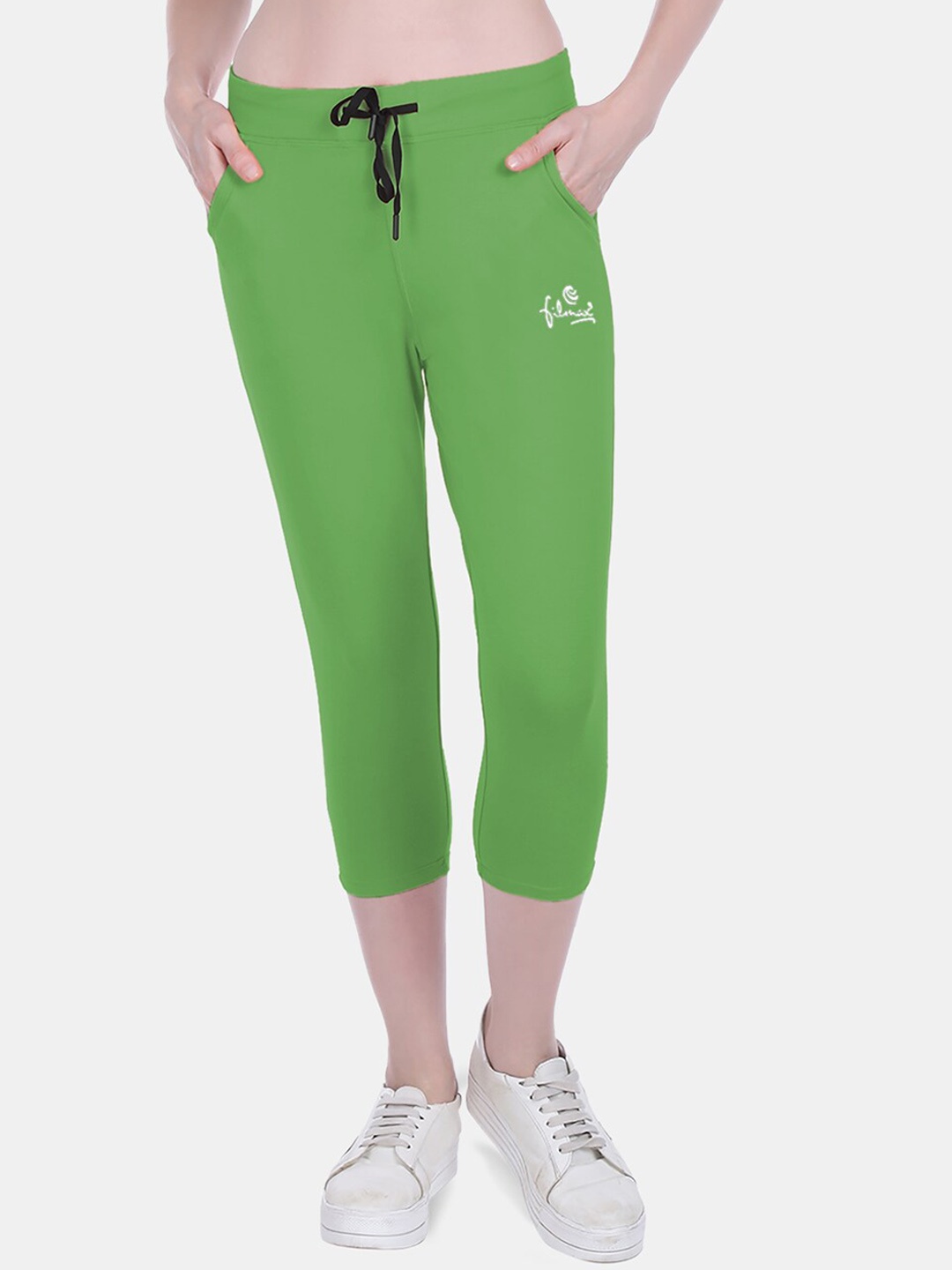 

FILMAX ORIGINALS Women High-Rise Slim-Fit Capris, Green