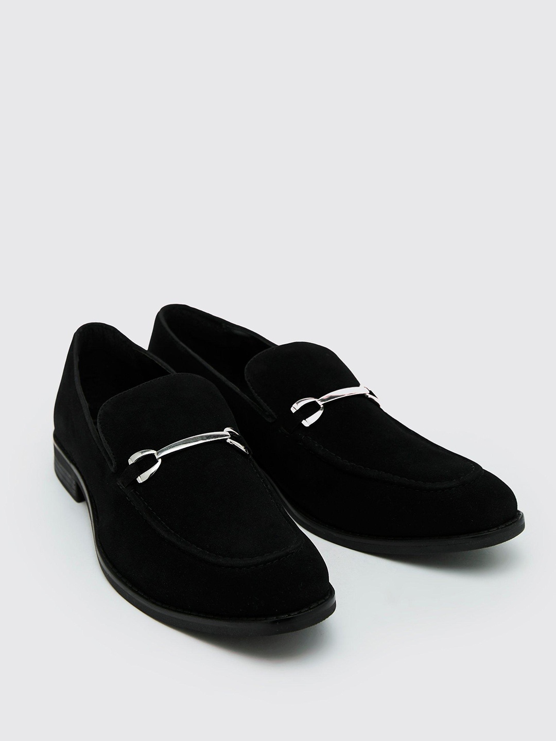 

boohooMAN Smart Casual Horsebit Loafers, Black