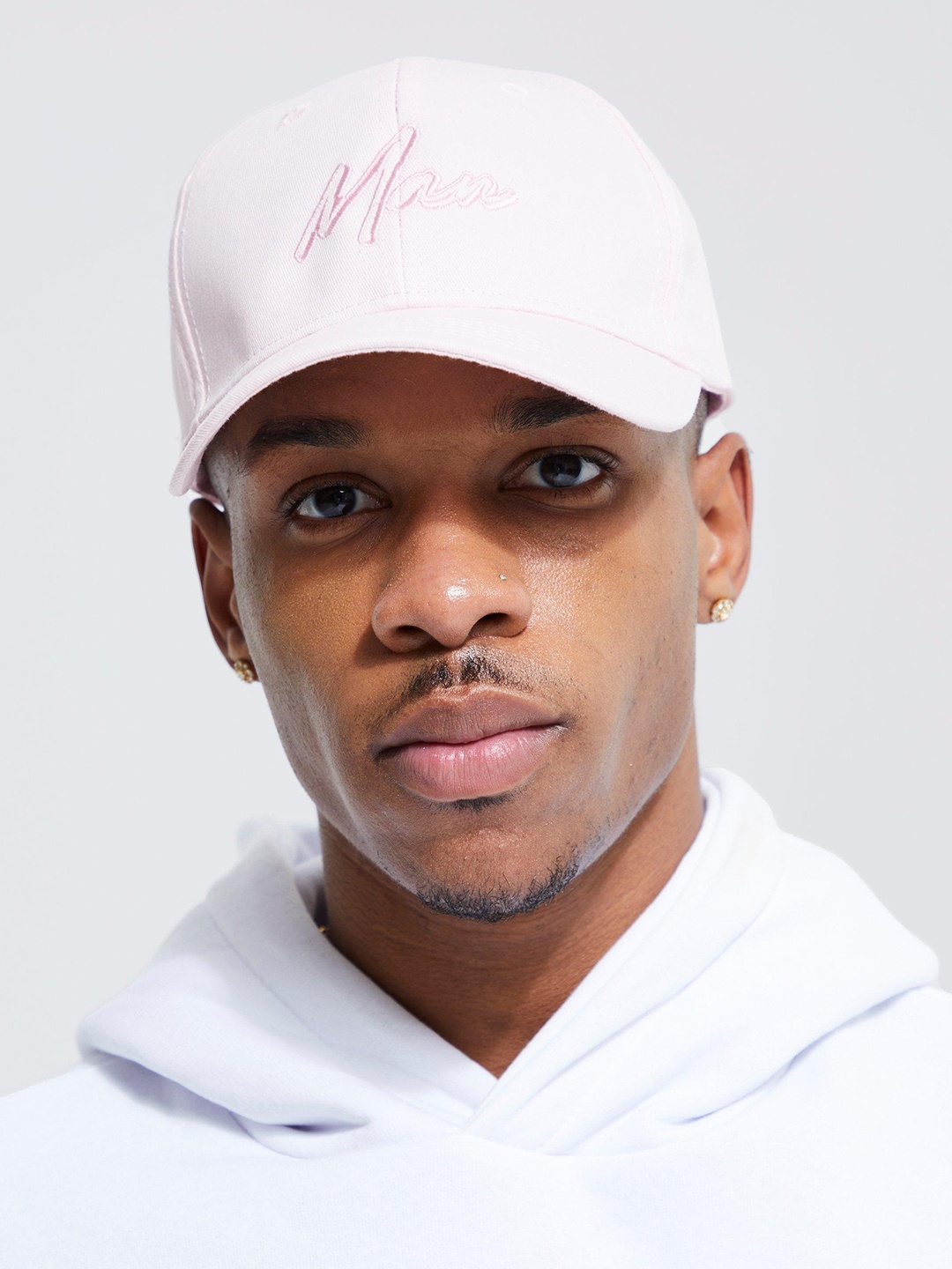 

boohooMAN Embroidered Baseball Cap, Pink