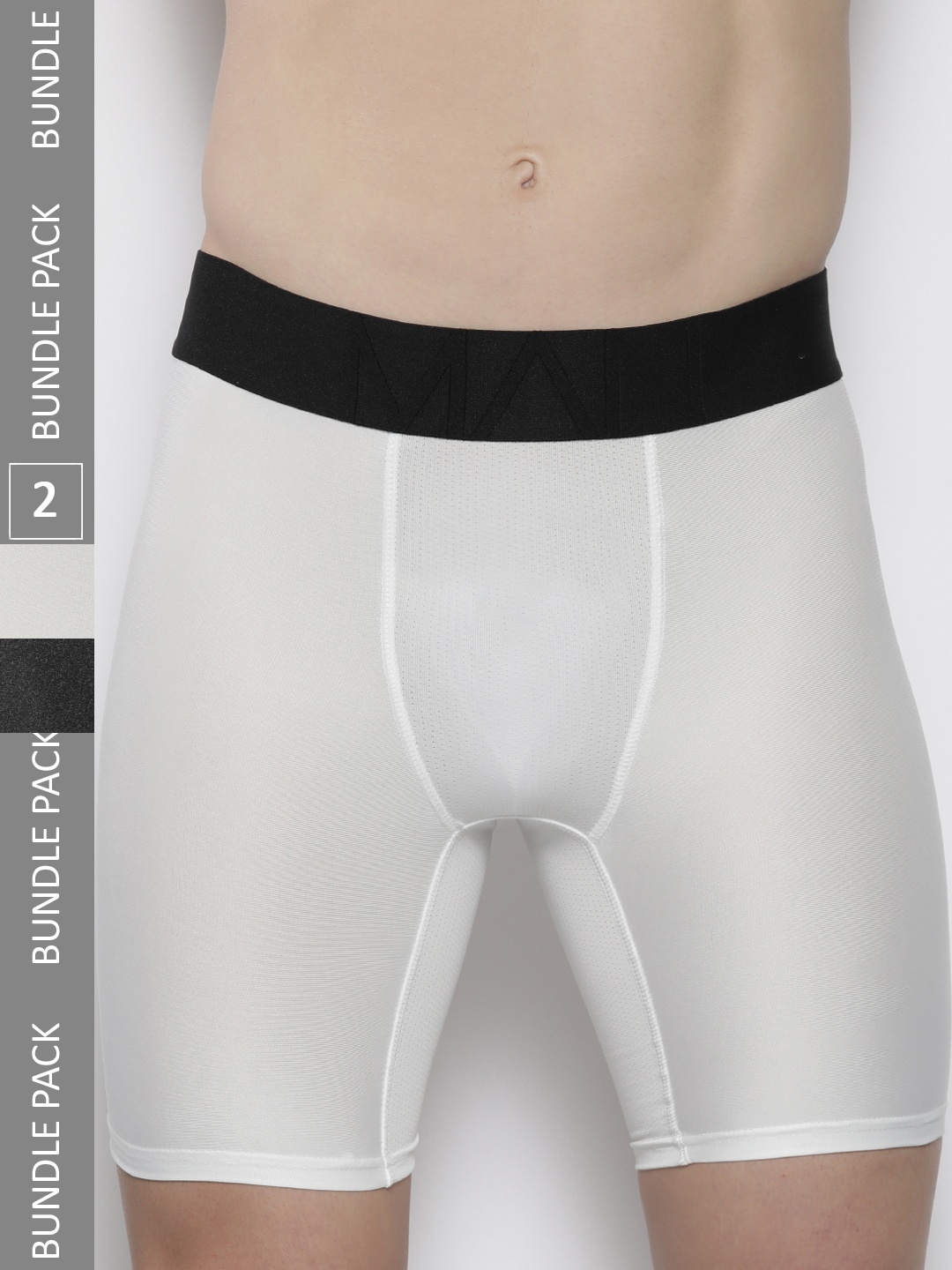 

boohooMAN Pack of 2 Contrast Detail Active Trunks - BMM26089, White
