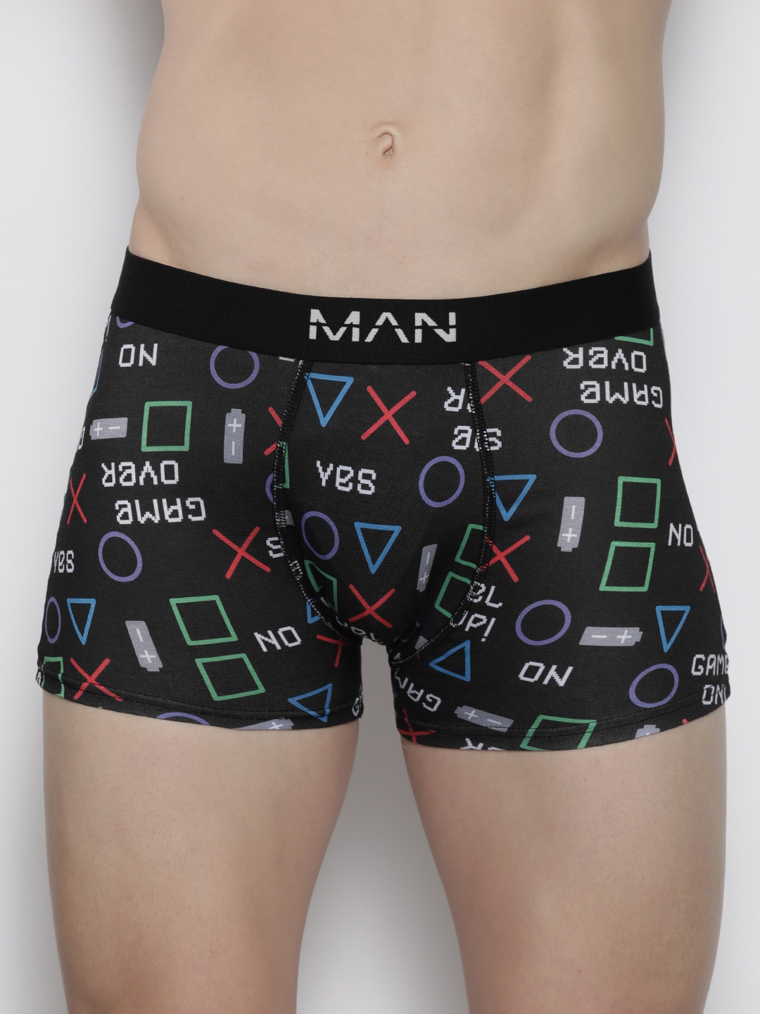 

boohooMAN Conversational Printed Trunks - BMM30420, Black