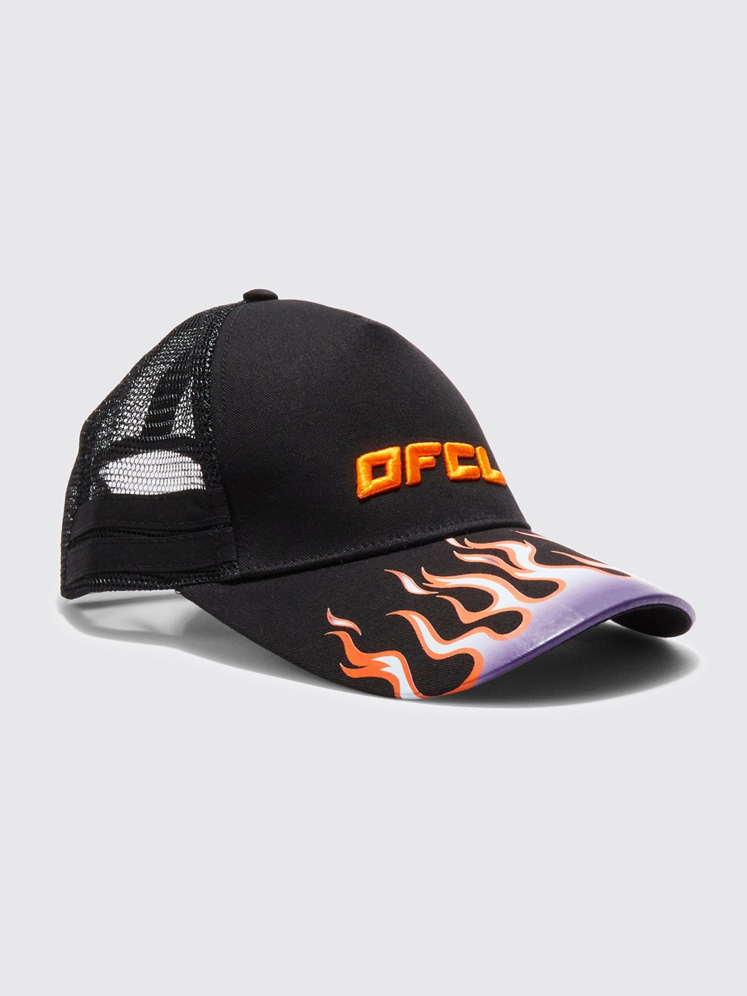 

boohooMAN Printed & Embroidered Snapback Cap, Black