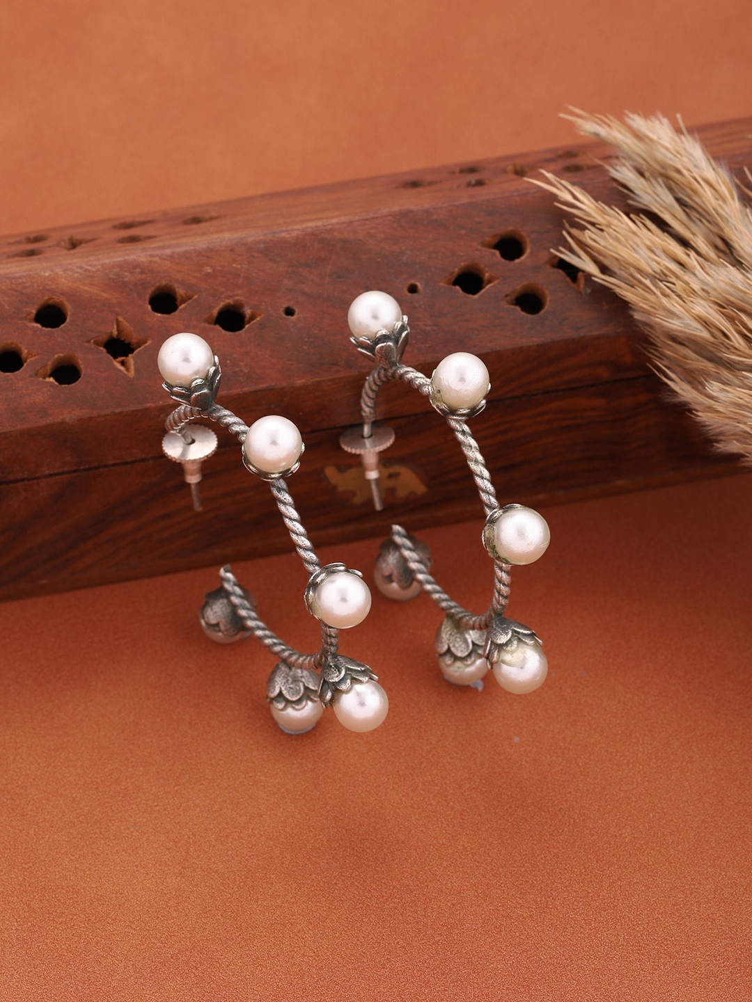

Vita Bella Silver-Plated Circular Hoop Earrings