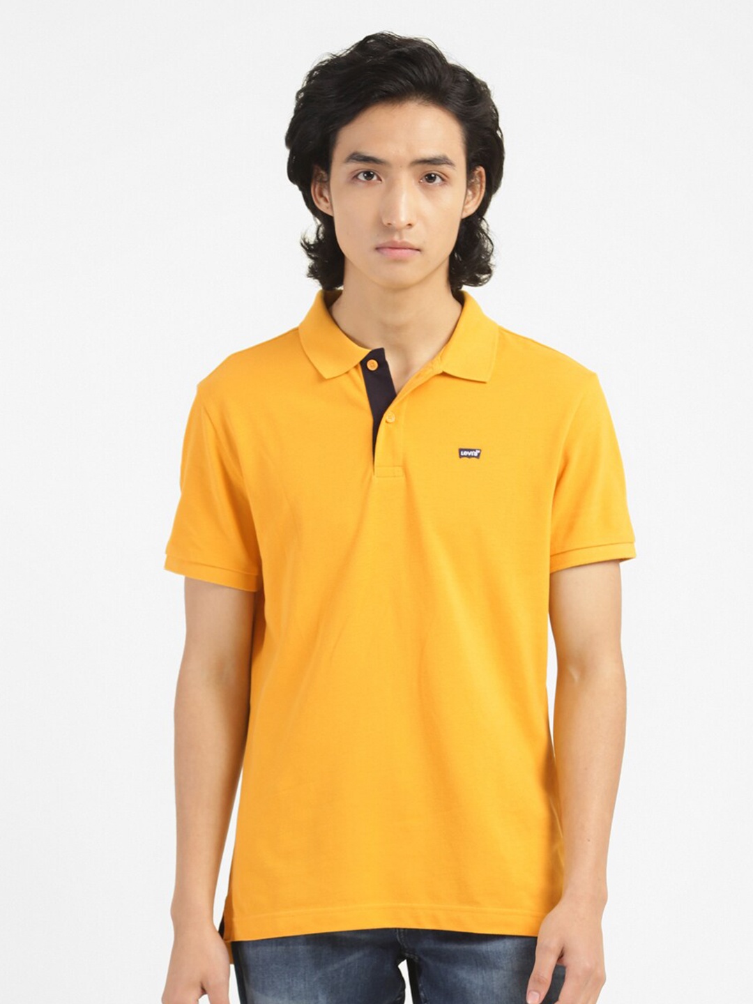 

Levis Polo Collar Pure Cotton T-shirt, Yellow