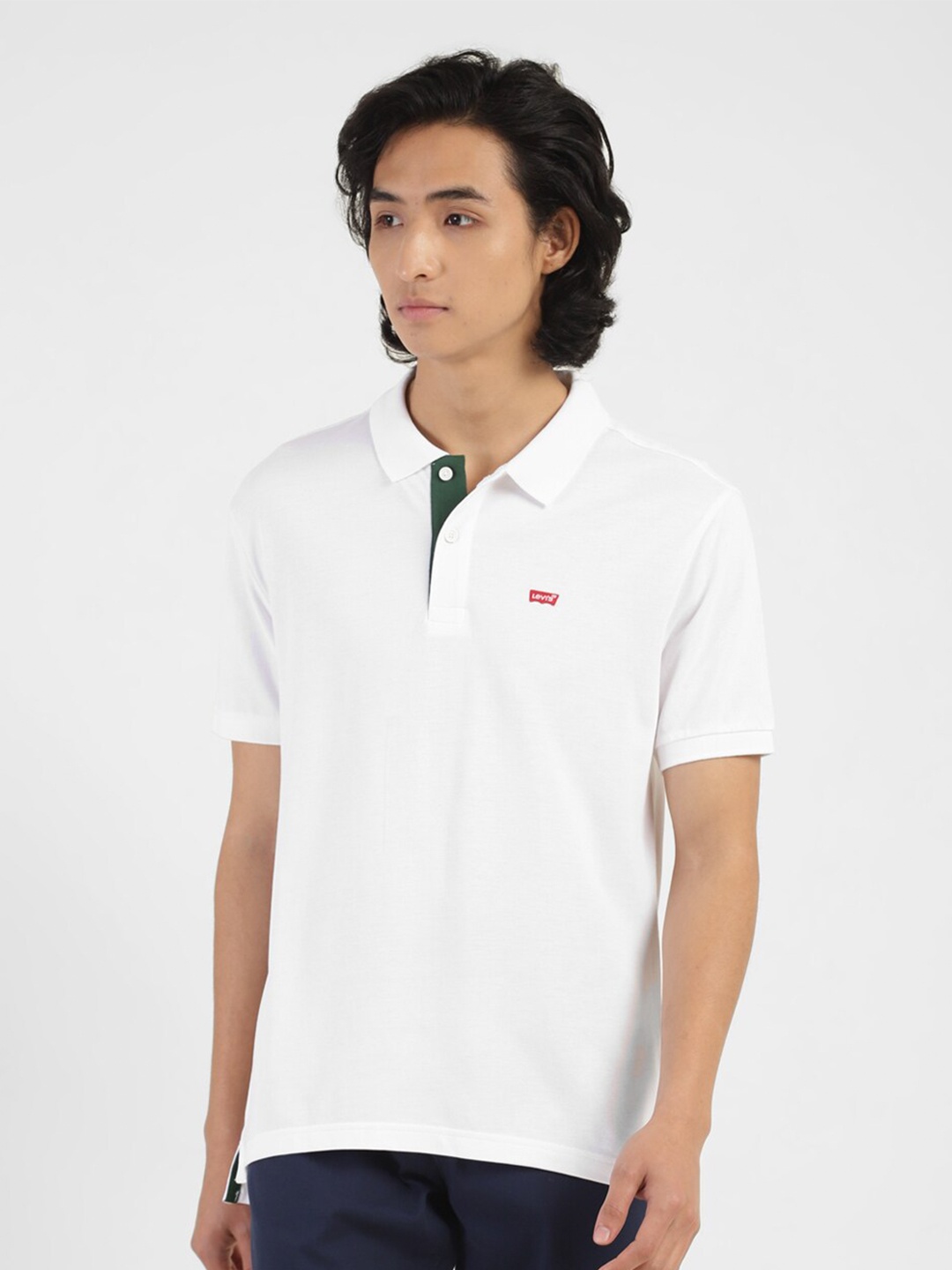 

Levis Polo Collar Pure Cotton T-shirt, White