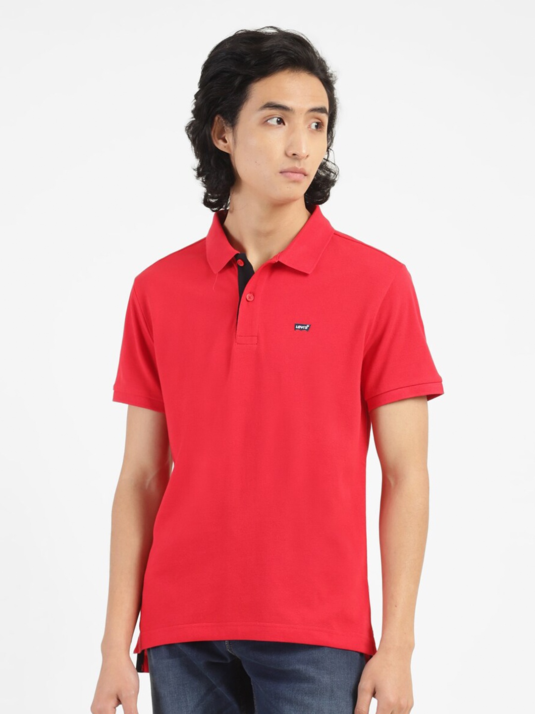 

Levis Polo Collar Pure Cotton T-shirt, Red