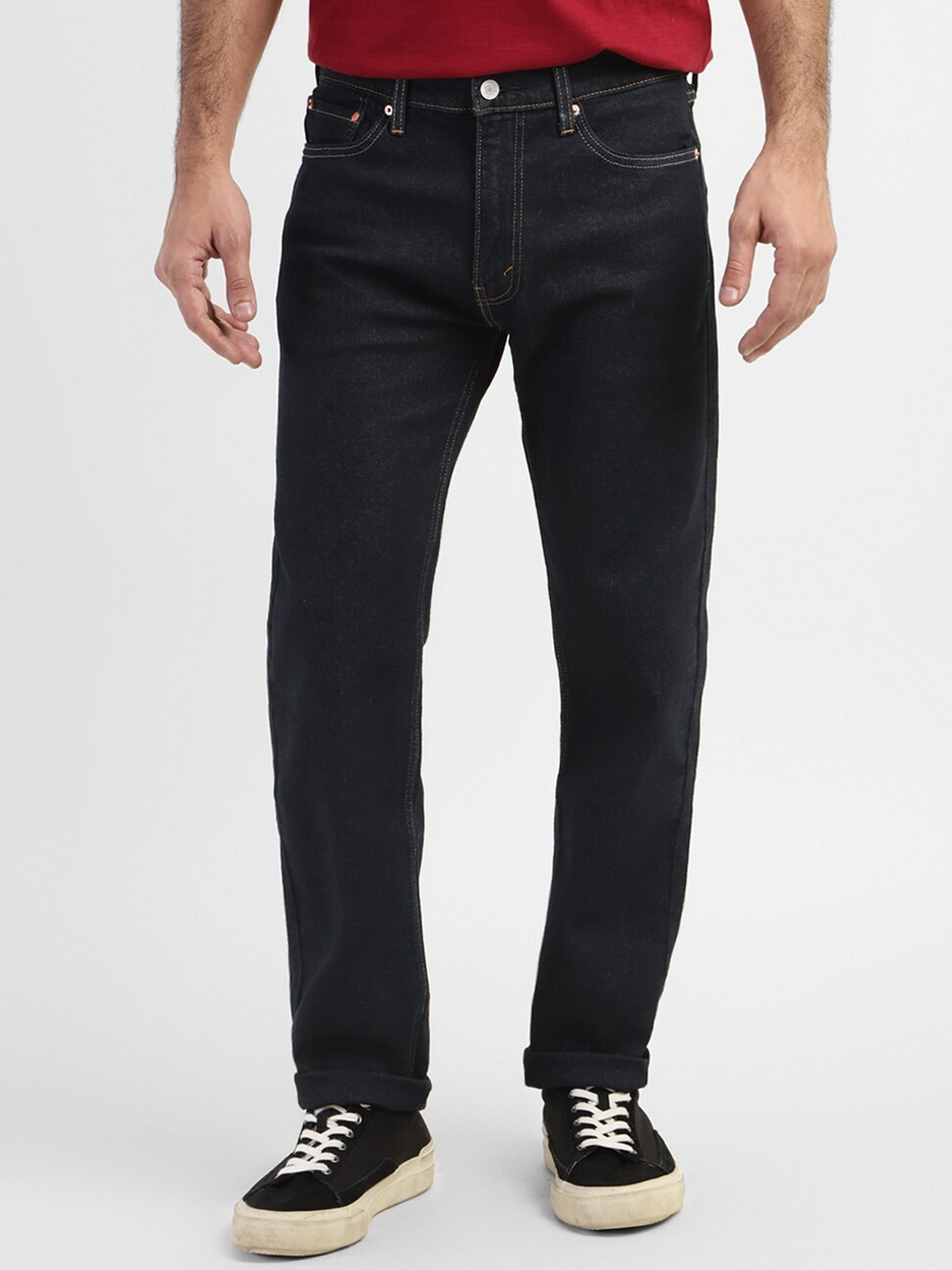 

Levis Men Mid Rise Clean Look Straight Fit Jeans, Blue